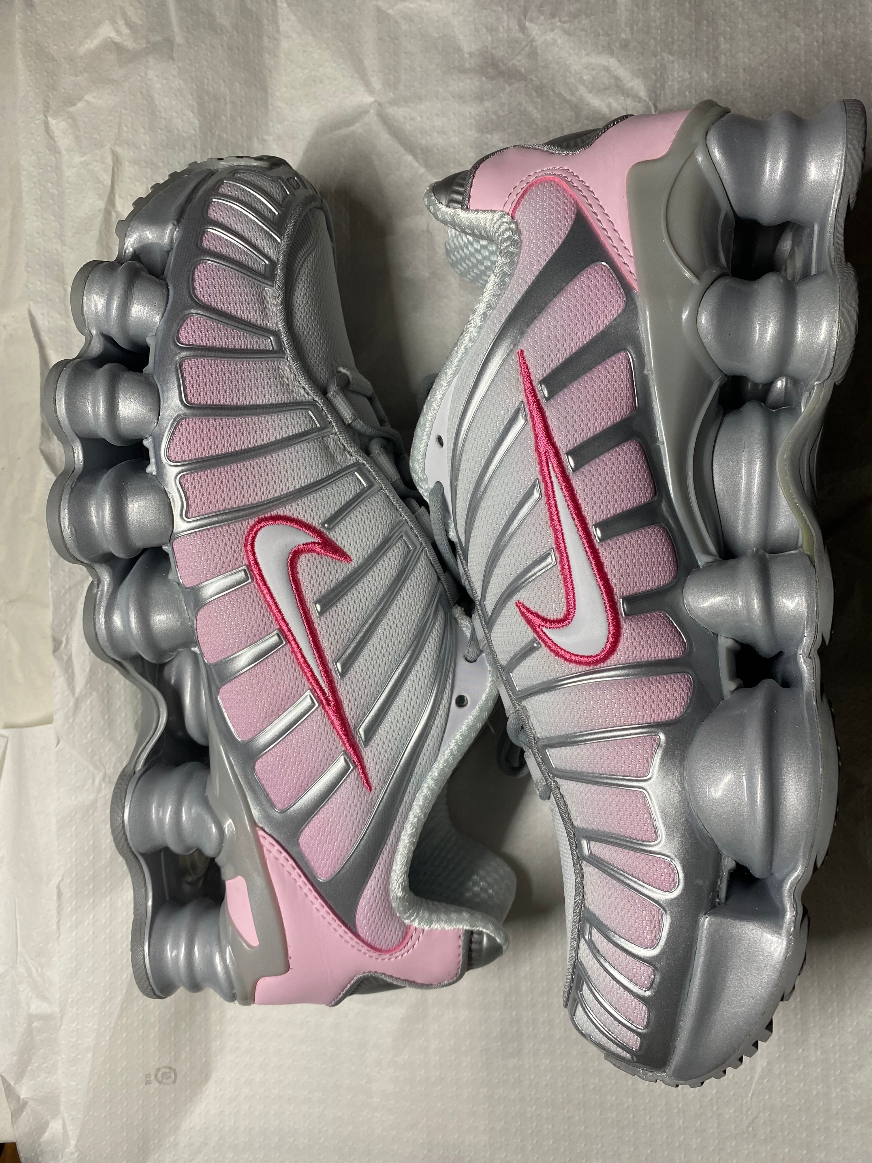 Nike Women's Shox TL "Metallic Platinum/Pinksicle"