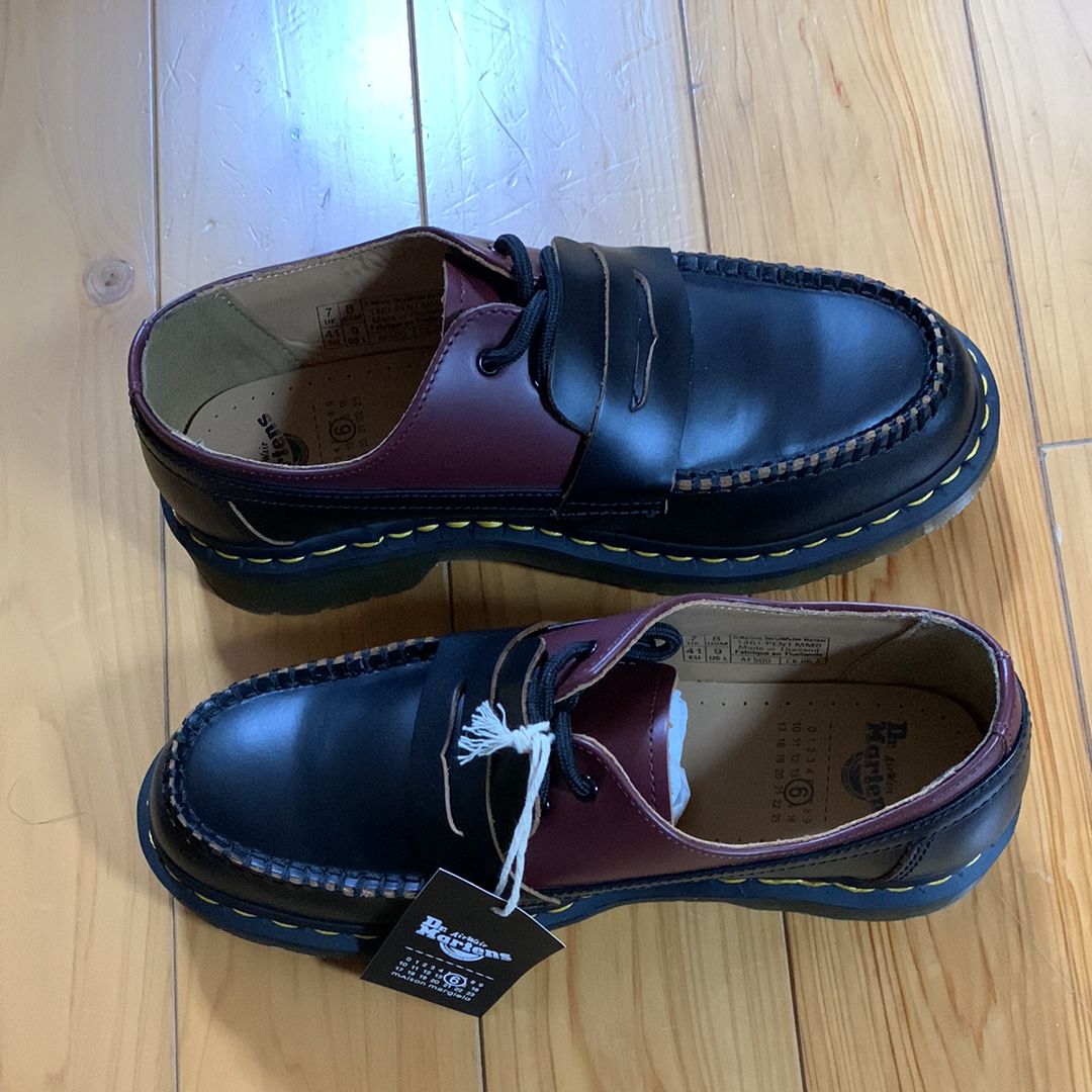 MM6 Maison Margiela × Dr.Martens Mocassin "Oxblood Red/Black"