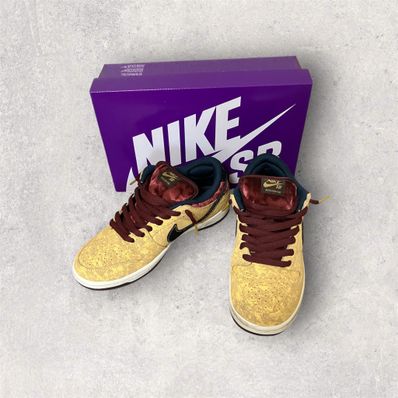 Nike SB Dunk Low Pro "City of Cinema/Celestial Gold and Dark Team Red"