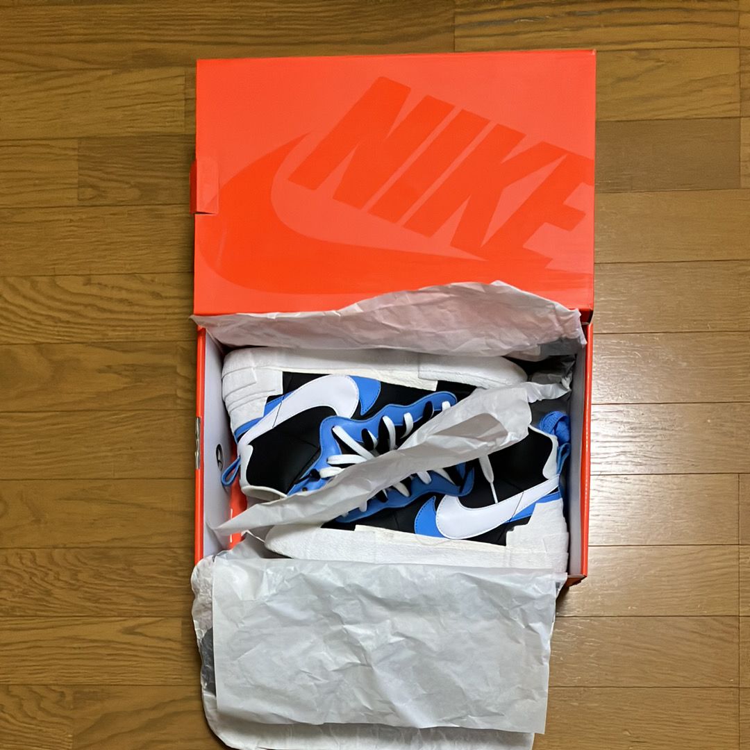 sacai × NIKE BLAZER MID "BLACK / BLUE"