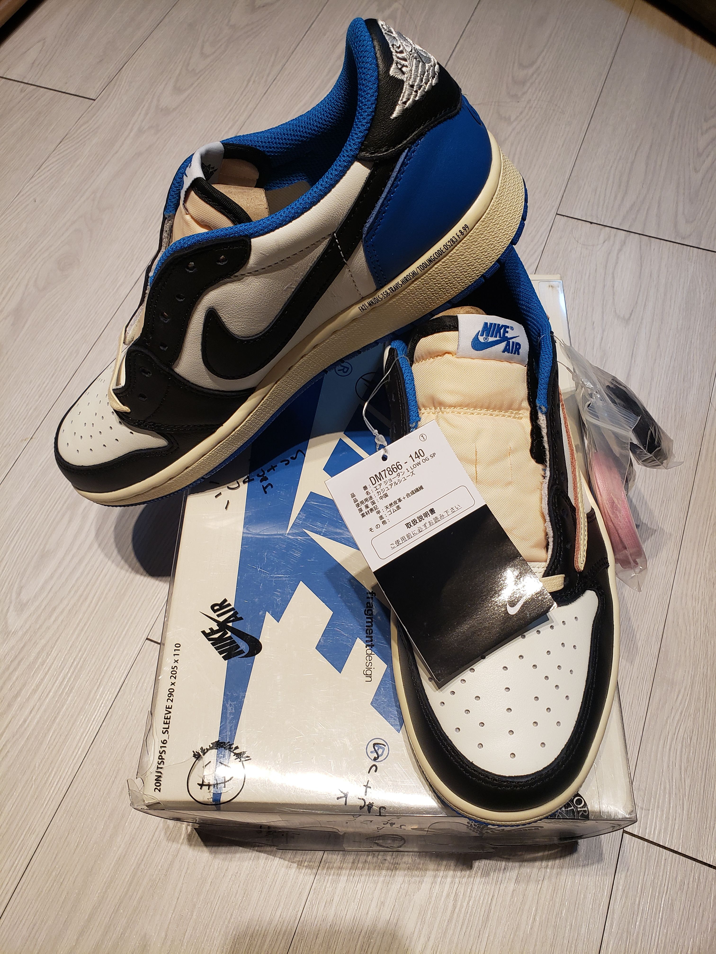 Travis Scott × fragment design × Nike Air Jordan 1 Low OG SP "Military Blue"