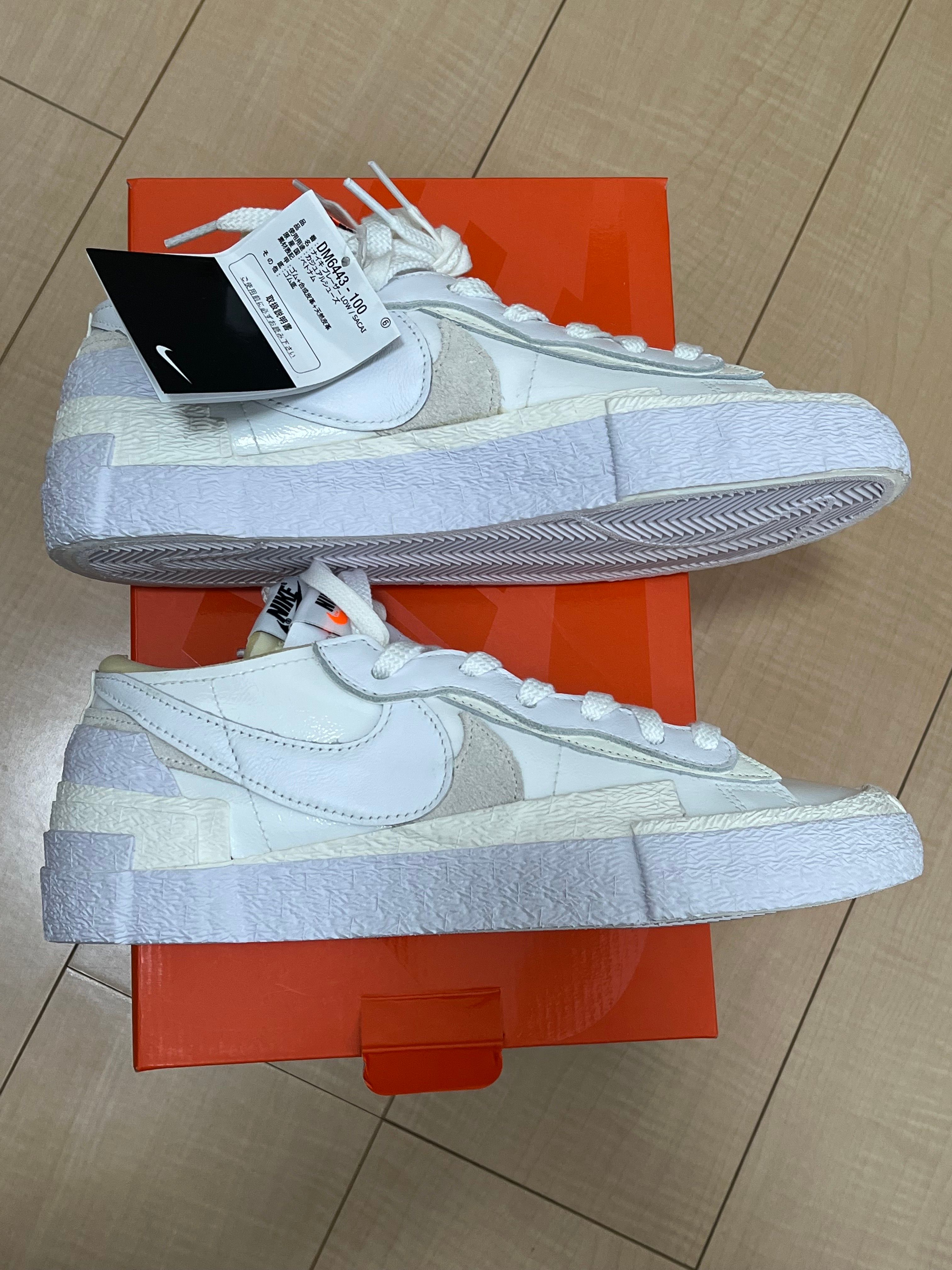 sacai × Nike Blazer Low "White Patent Leather"