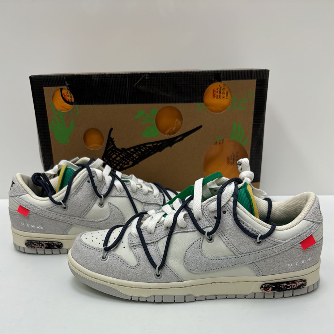 Off-White × Nike Dunk Low "Sail/Neutral Grey/Gridiron"