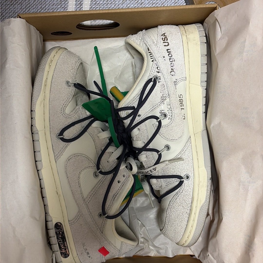 Off-White × Nike Dunk Low "Sail/Neutral Grey/Gridiron"
