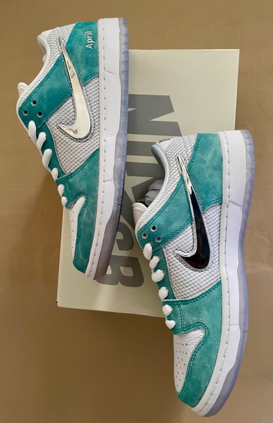 APRIL SKATEBOARDS × Nike SB Dunk Low Pro QS "White and Multi-Color"