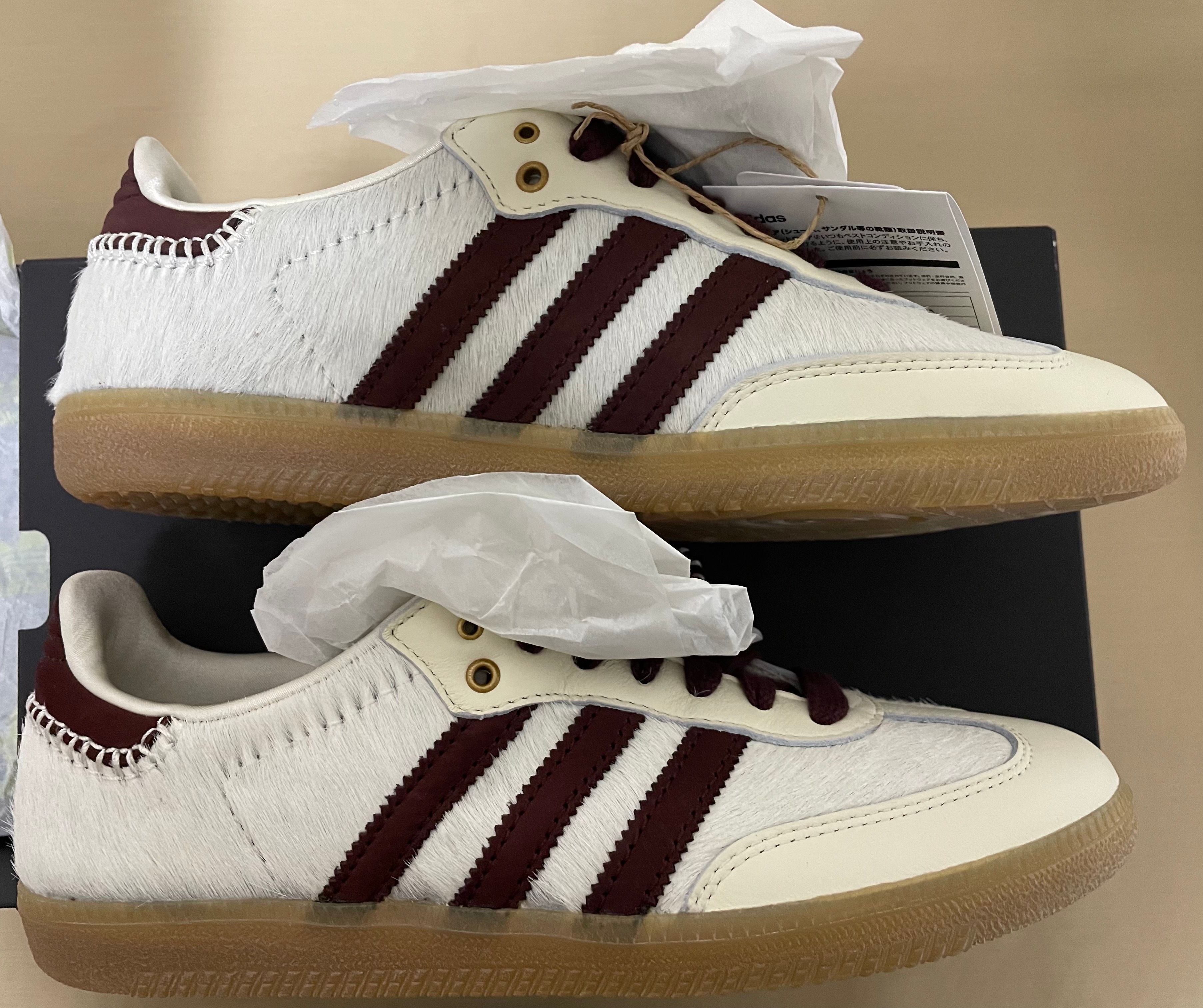 Wales Bonner × adidas Samba Pony Tonal Low "Cream White/Mystery Brown"