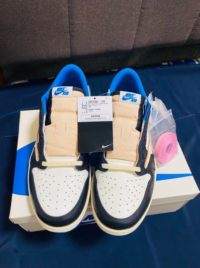 Travis Scott × fragment design × Nike Air Jordan 1 Low OG SP "Military Blue"