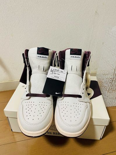 A Ma Maniere × Nike Air Jordan 1 Retro High OG "Sail and Burgundy"