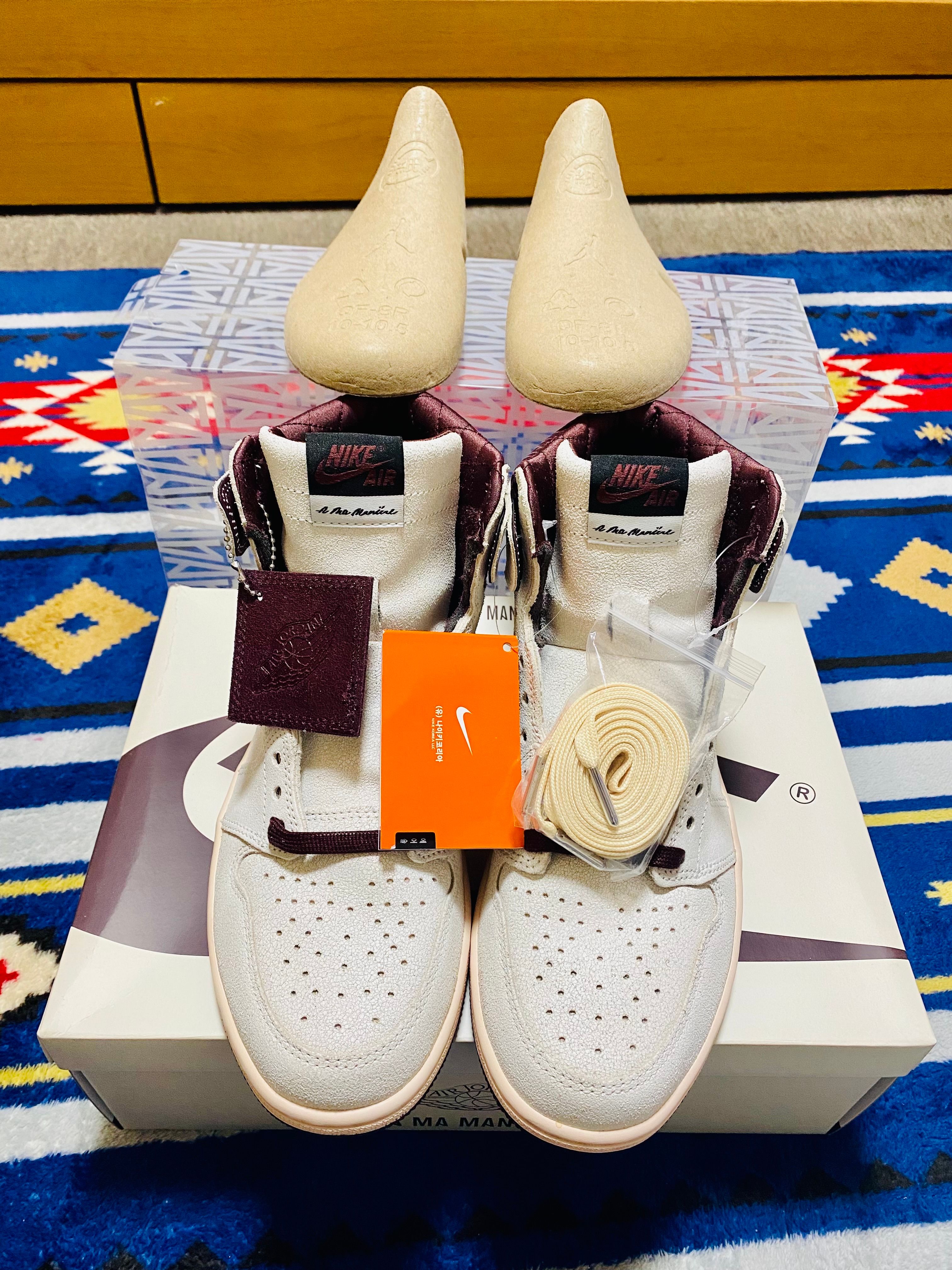 A Ma Maniere × Nike Air Jordan 1 Retro High OG "Sail and Burgundy"