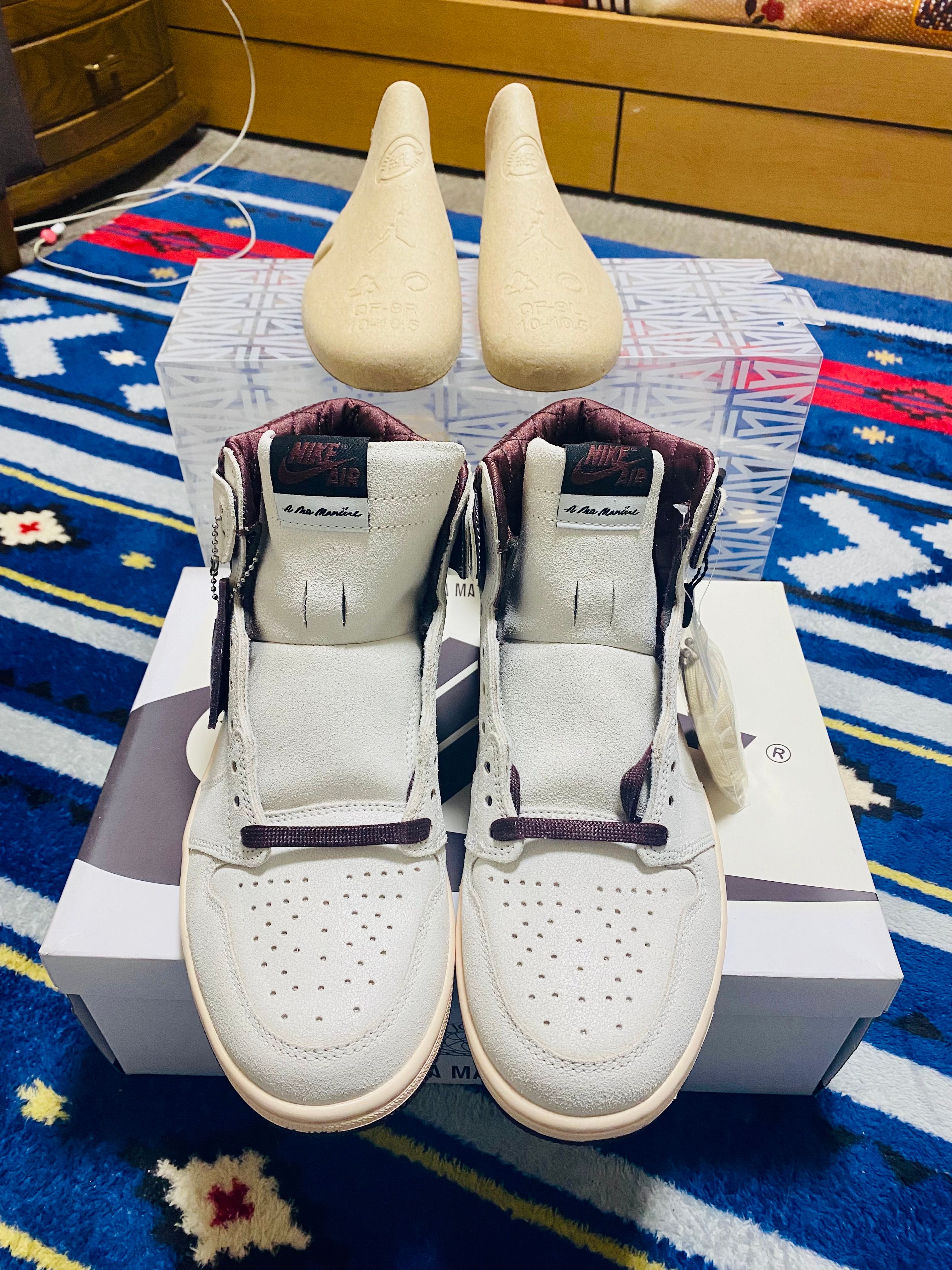 A Ma Maniere × Nike Air Jordan 1 Retro High OG "Sail and Burgundy"