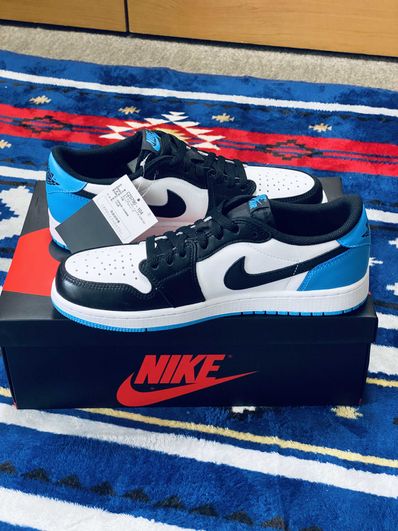 Nike Air Jordan 1 Low OG "Black and Dark Powder Blue/UNC"