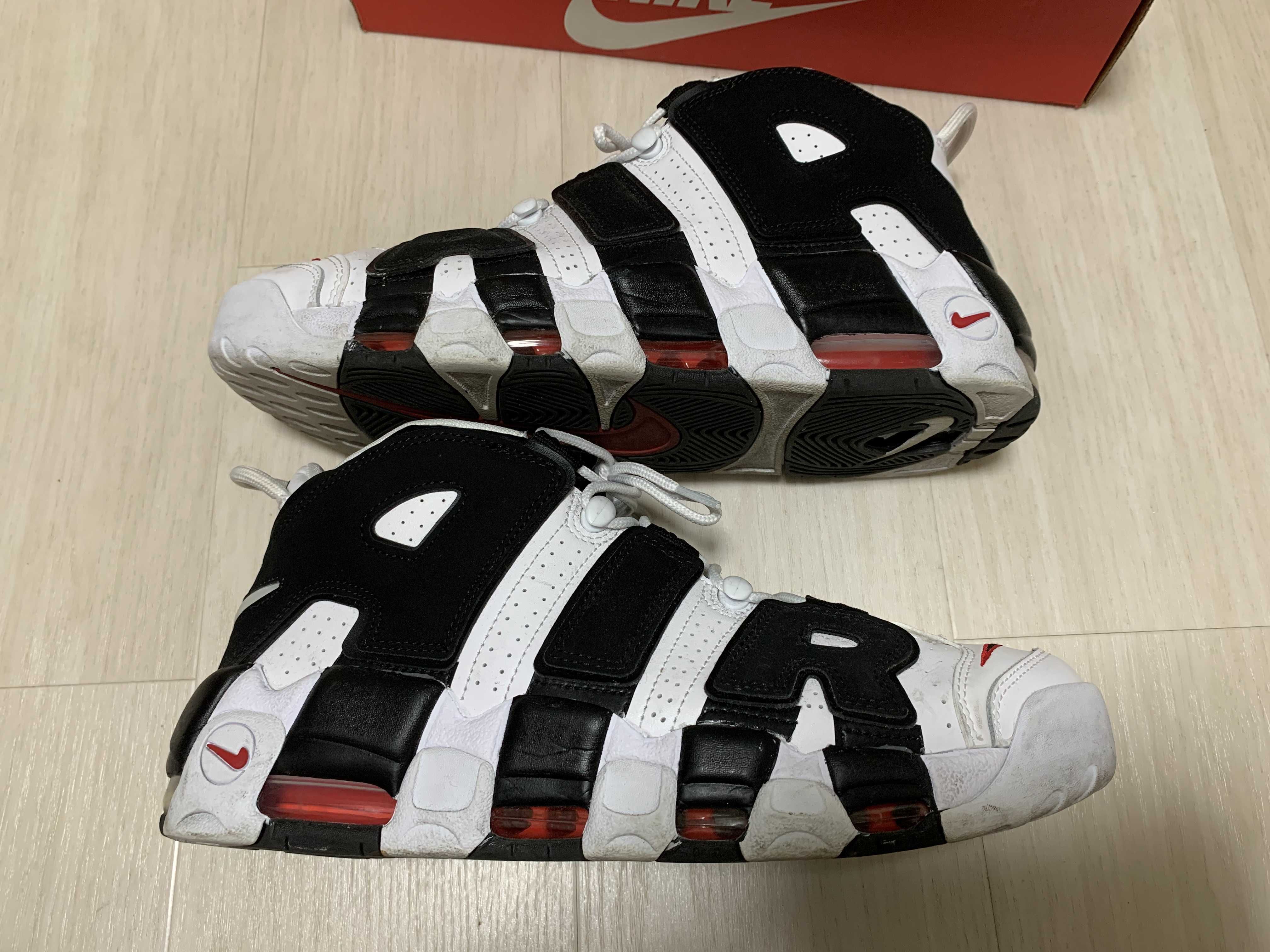 NIKE AIR MORE UPTEMPO "WHITE/BLACK/UNIVERSITY RED"(2020)