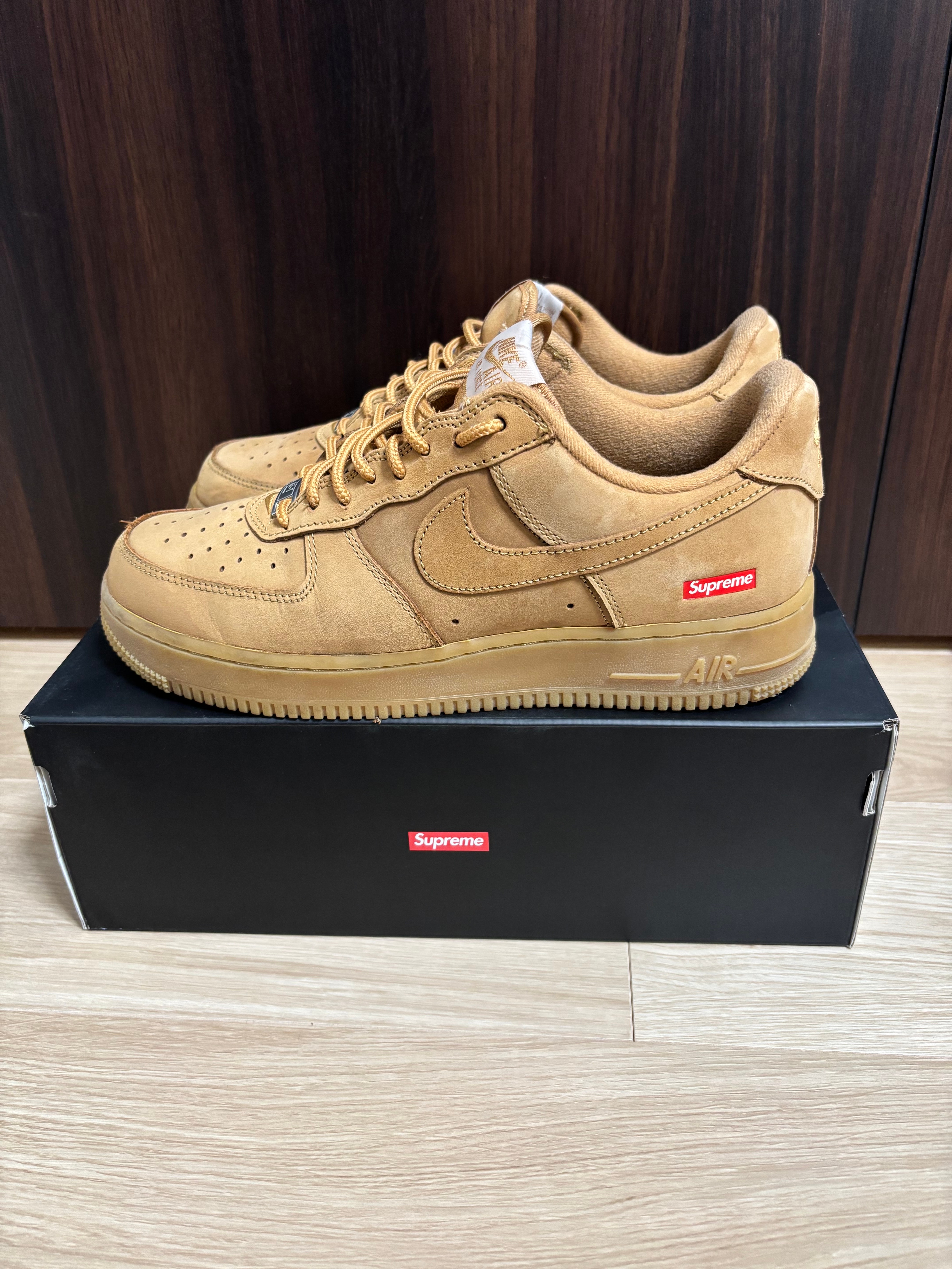 Supreme × Nike Air Force 1 Low "Flax/Wheat"