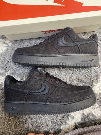 Stussy × Nike Air Force 1 Low "Triple Black"