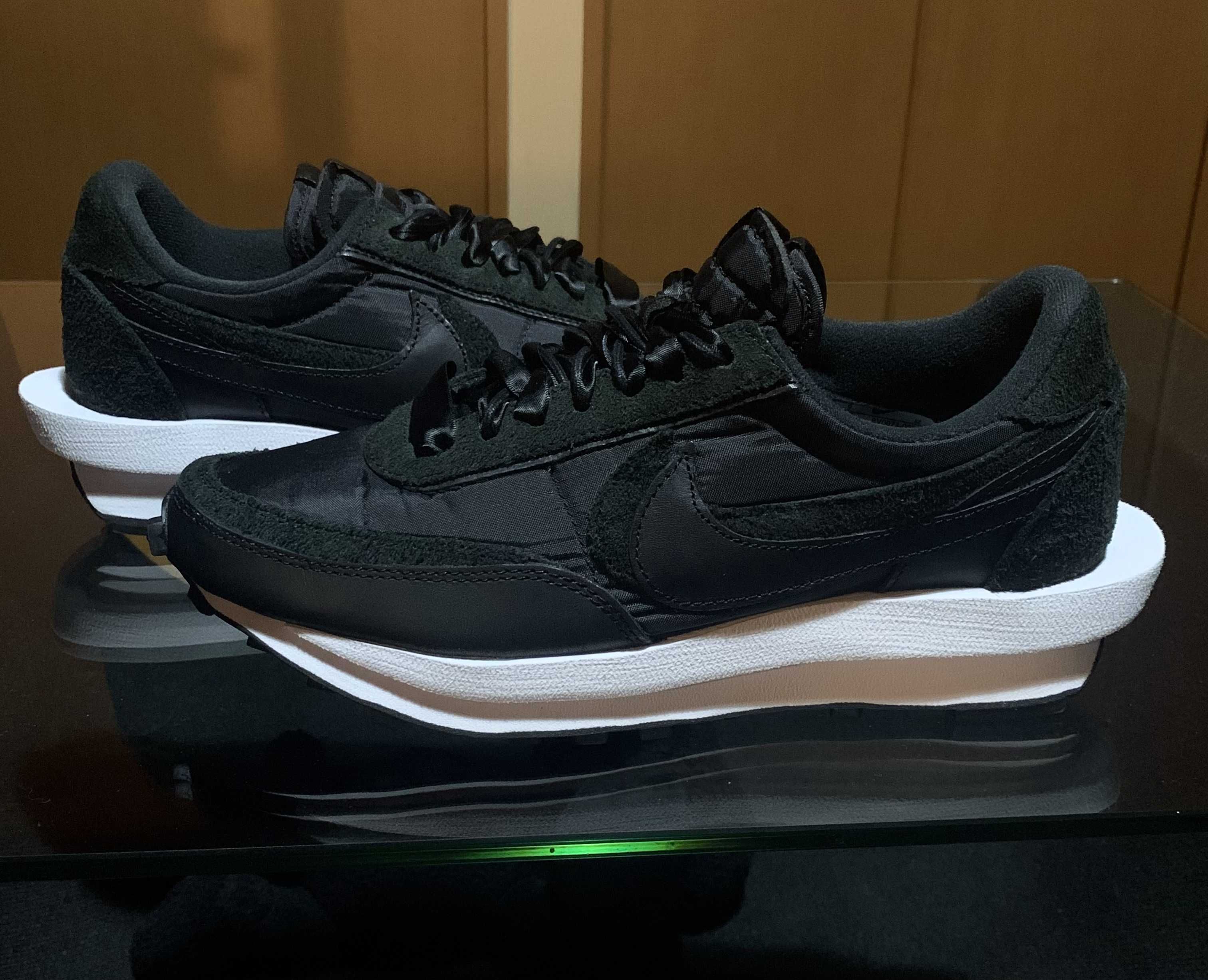 sacai × Nike LDV Waffle "Triple Black"