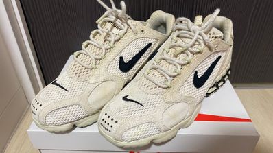 Stussy × Nike Air Zoom Spiridon CG 2 "Fossil/Black"