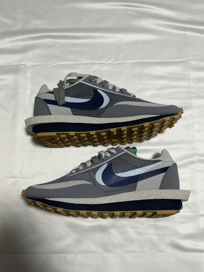 CLOT × Sacai × Nike LD Waffle "Grey Obsidian/Cool Grey"