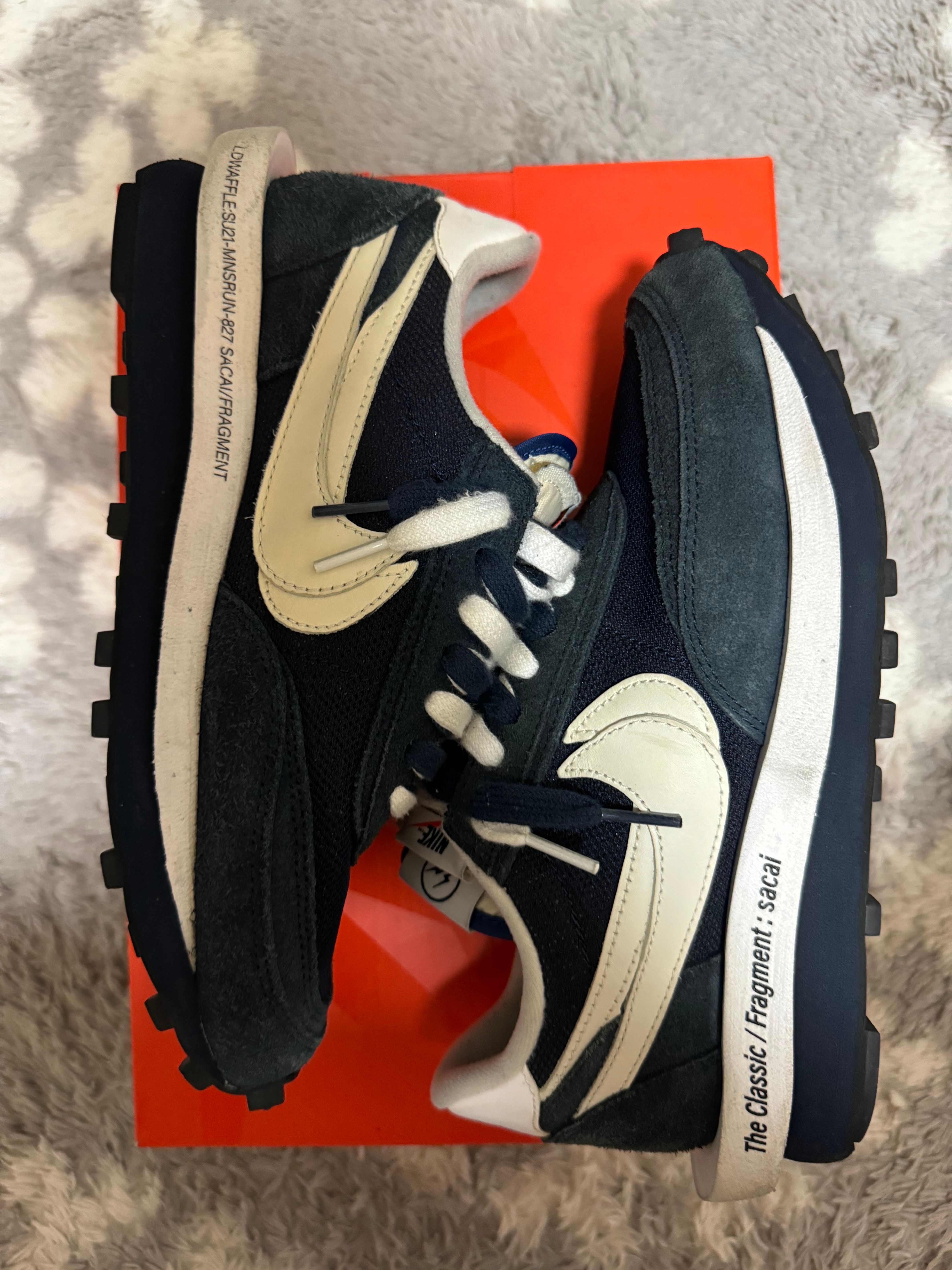 Fragment × sacai × Nike LD Waffle "Blackended Blue"