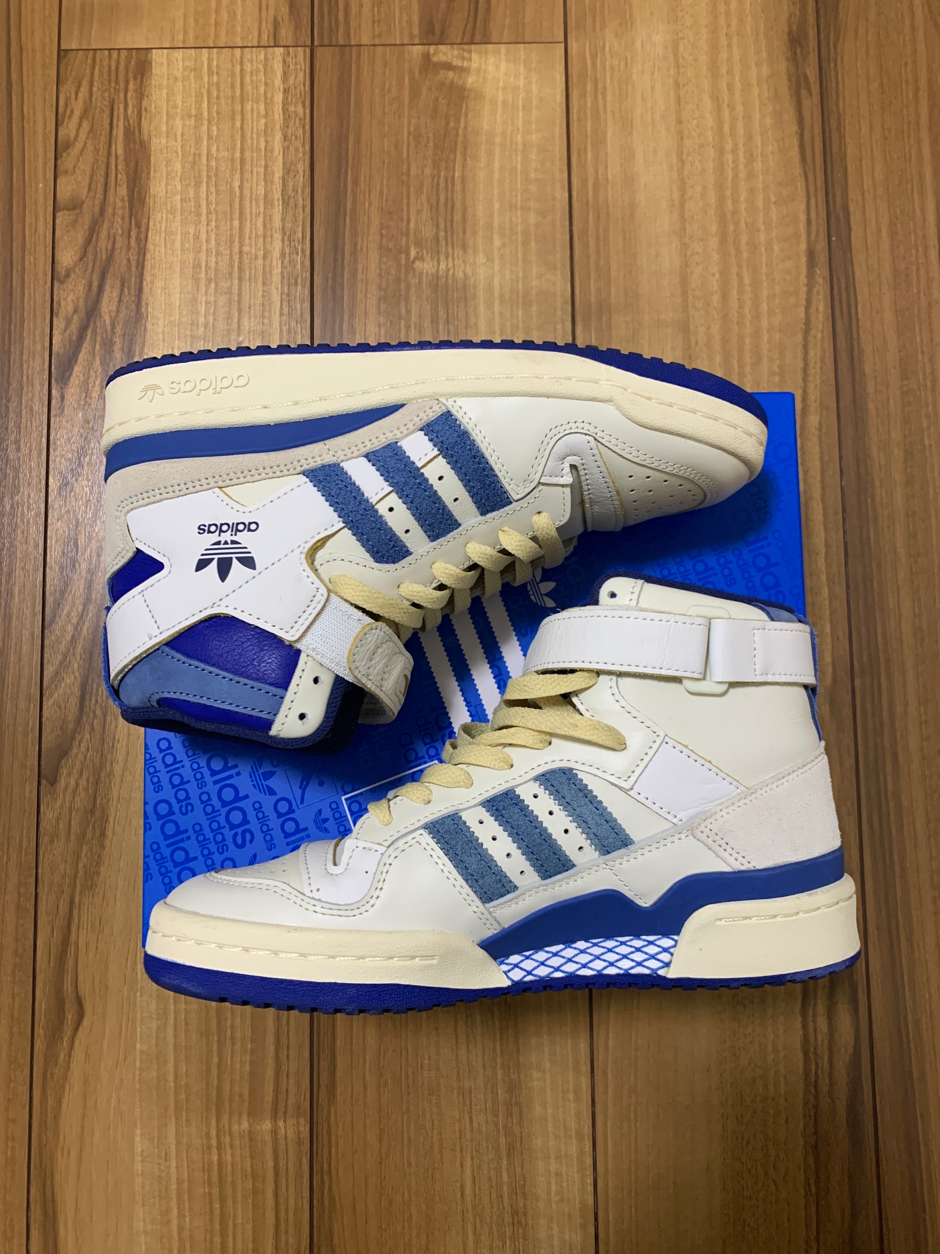 adidas Forum 84 High Blue Thread "Off White-Bright Blue/Footwear White"