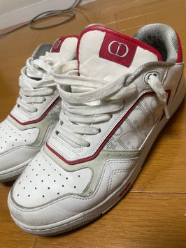 ディオール B27 ロー トップ スニーカー ディオール オブリーク ギャラクシー レザー "ホワイト/レッド"