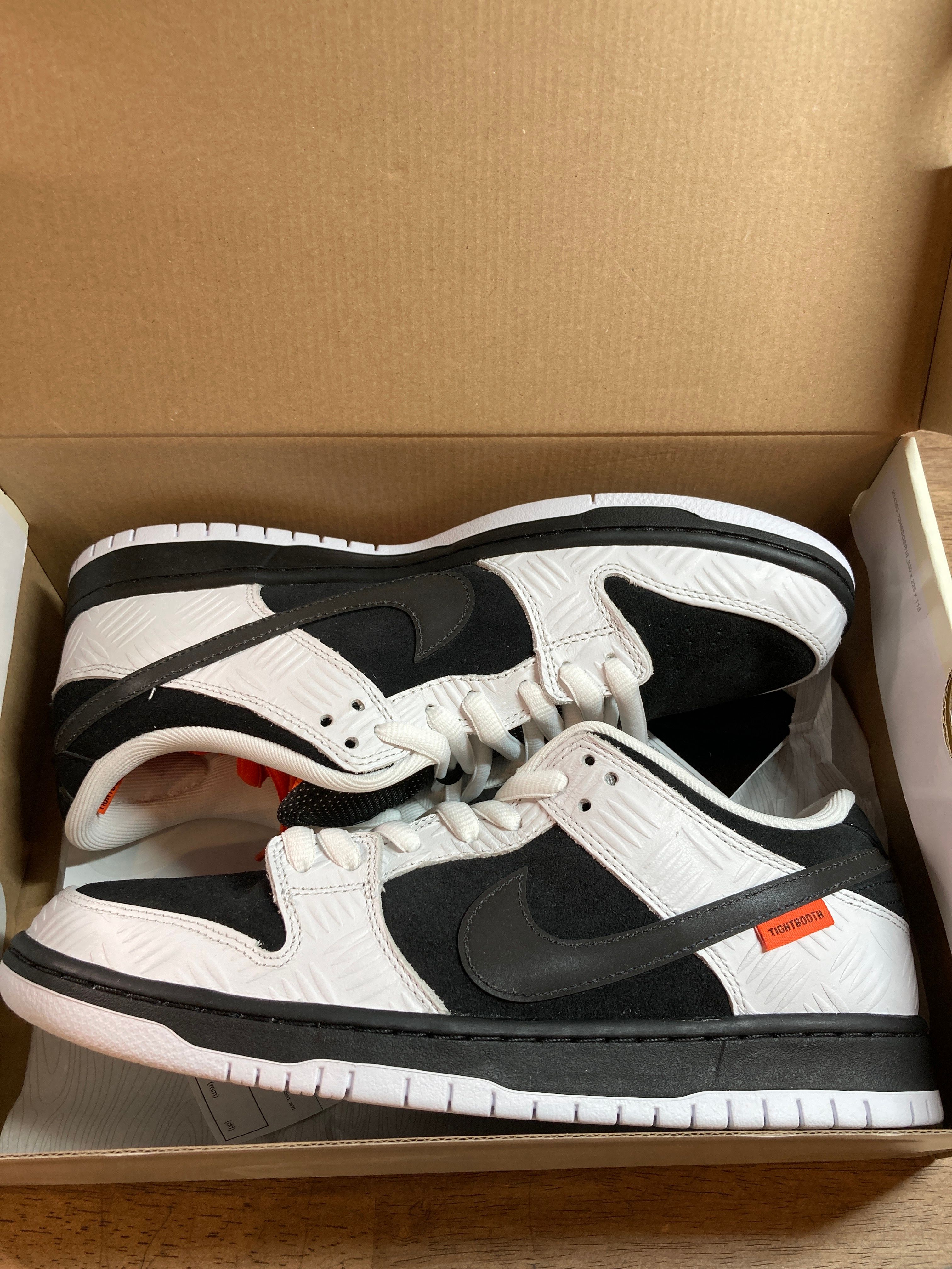 TIGHTBOOTH × Nike SB Dunk Low Pro QS "Black and White"