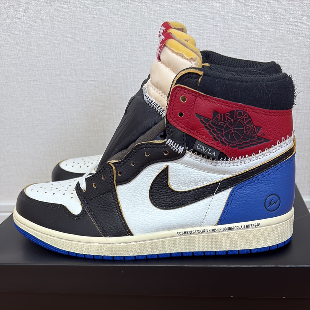 fragment design × UNION × Nike Air Jordan 1 High OG "Black/Varsity Red"