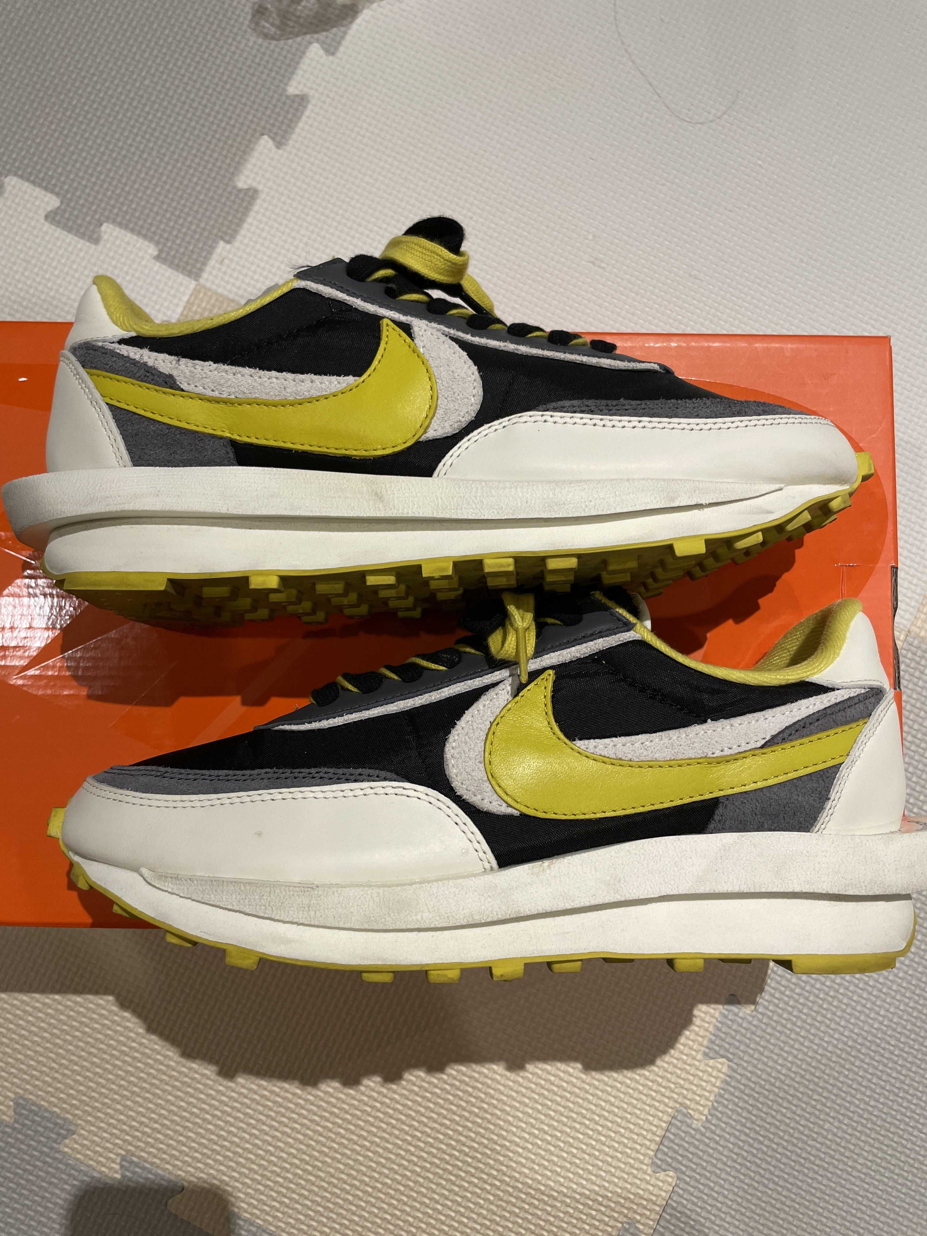 UNDERCOVER × sacai × Nike LD Waffle "Black/Sail-Dark Grey-Bright Citron"