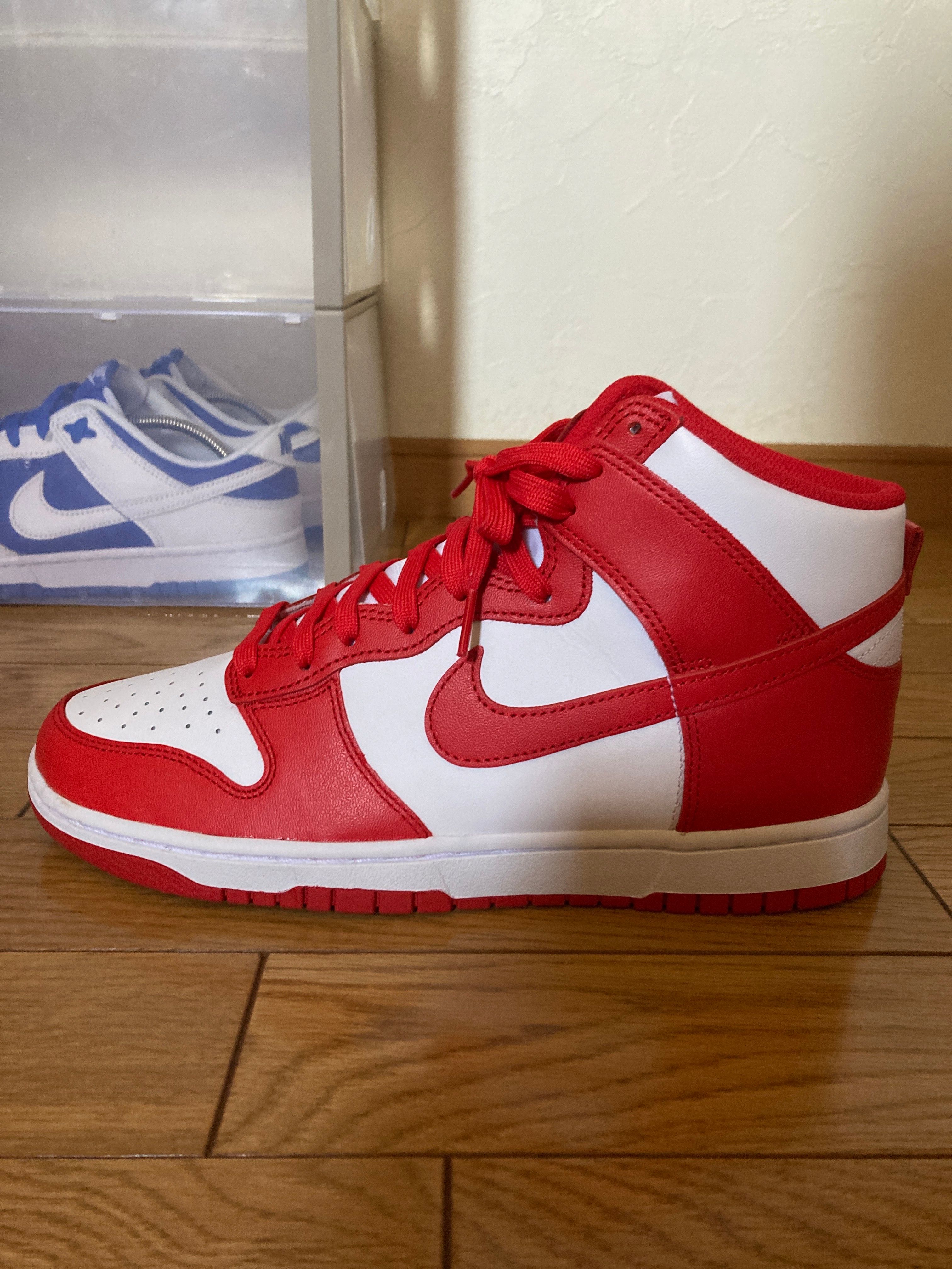 Nike Dunk High "Championship White and Red"