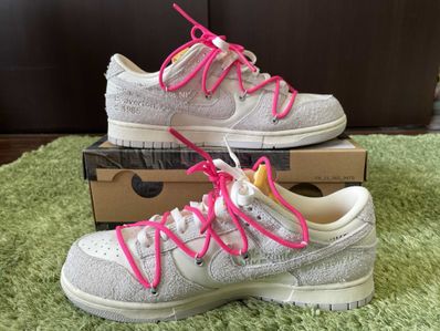 Off-White × Nike Dunk Low "Sail/Neutral Gray/Hyper Pink"