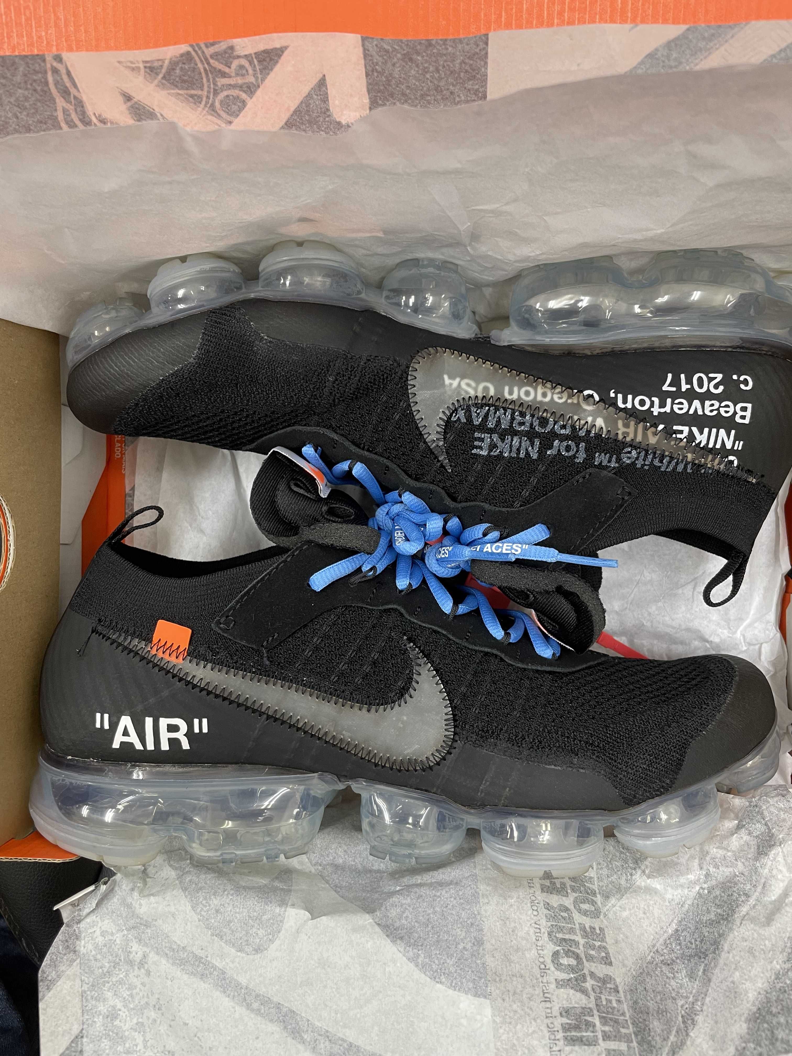 Off-White × Nike Air Vapormax "Black/Total Orange/Clear"