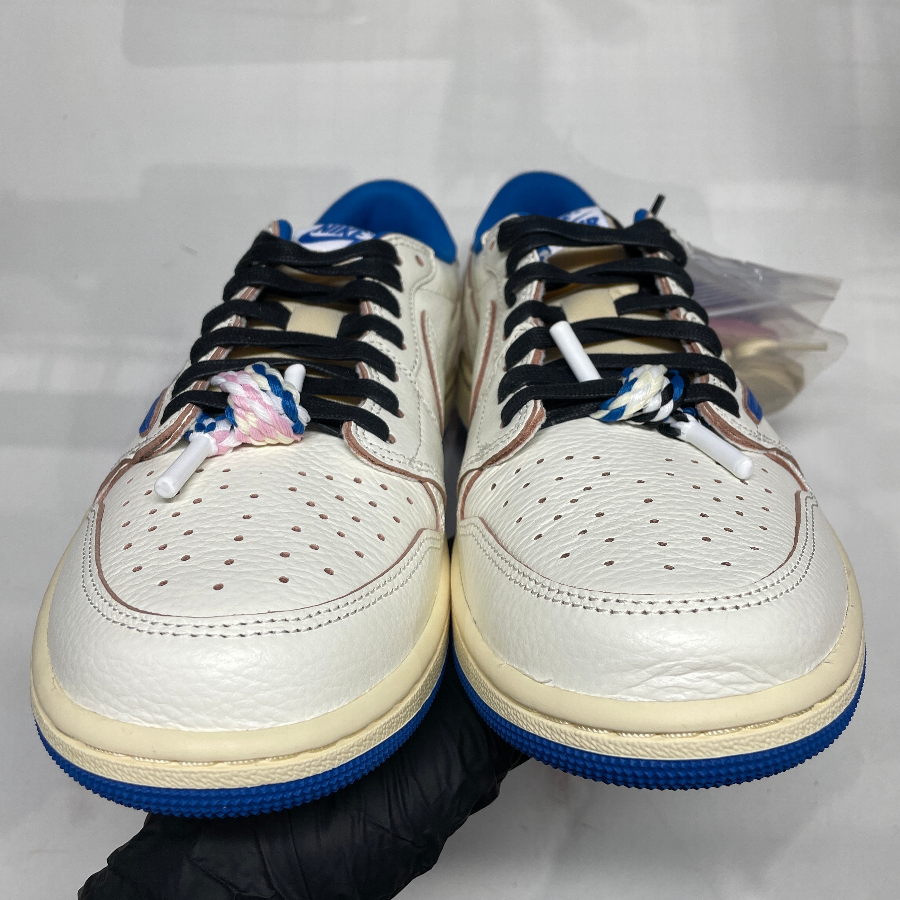 Travis Scott × fragment design × Nike Air Jordan 1 Low OG "Sail/Military Blue"