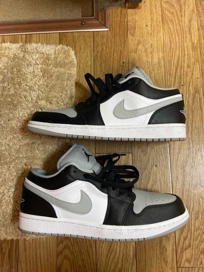 NIKE AIR JORDAN 1 LOW "BLACK/LIGHT SMOKE GREY"