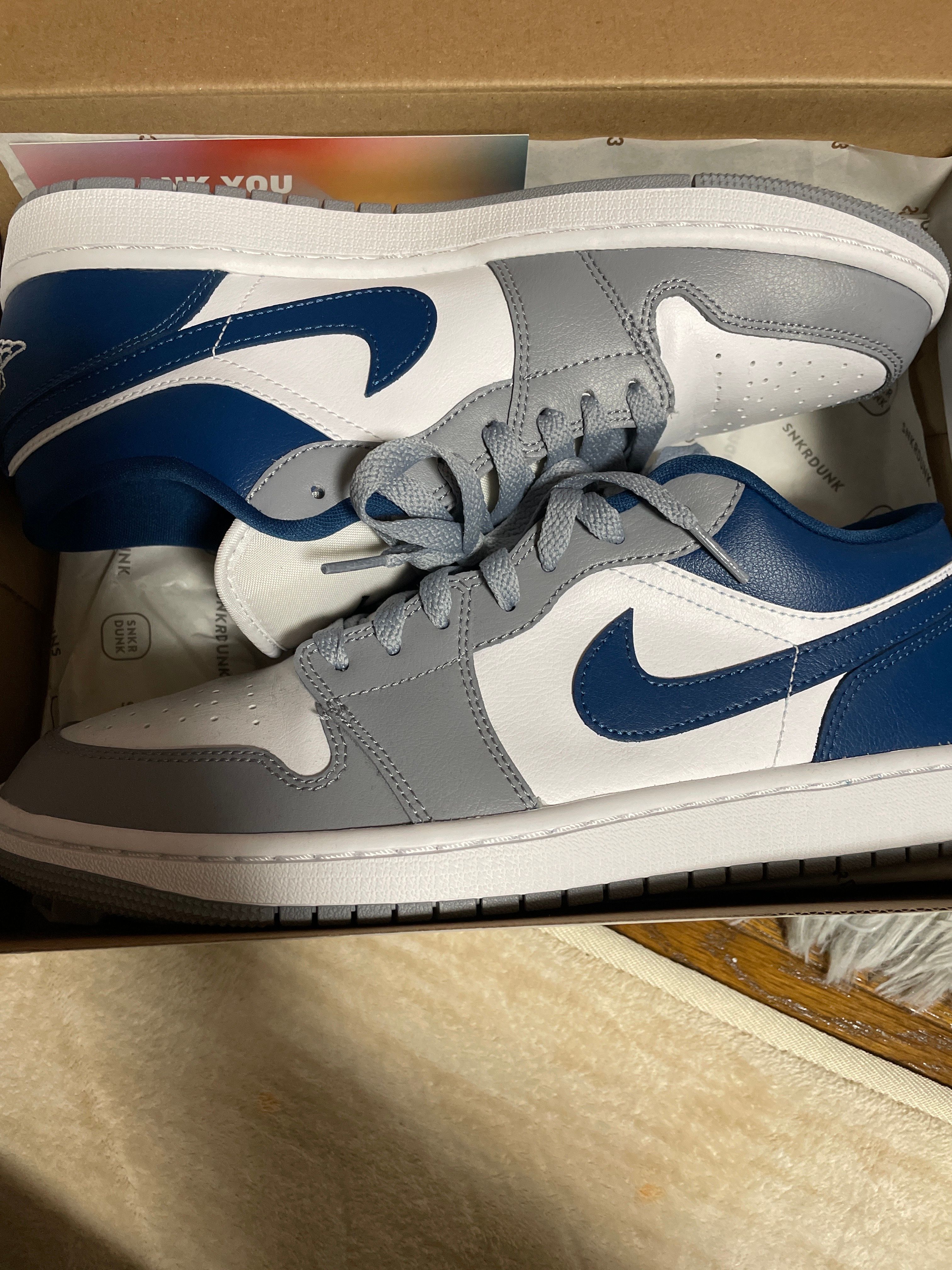 Nike Women's Air Jordan 1 Low "Grey and Blue"