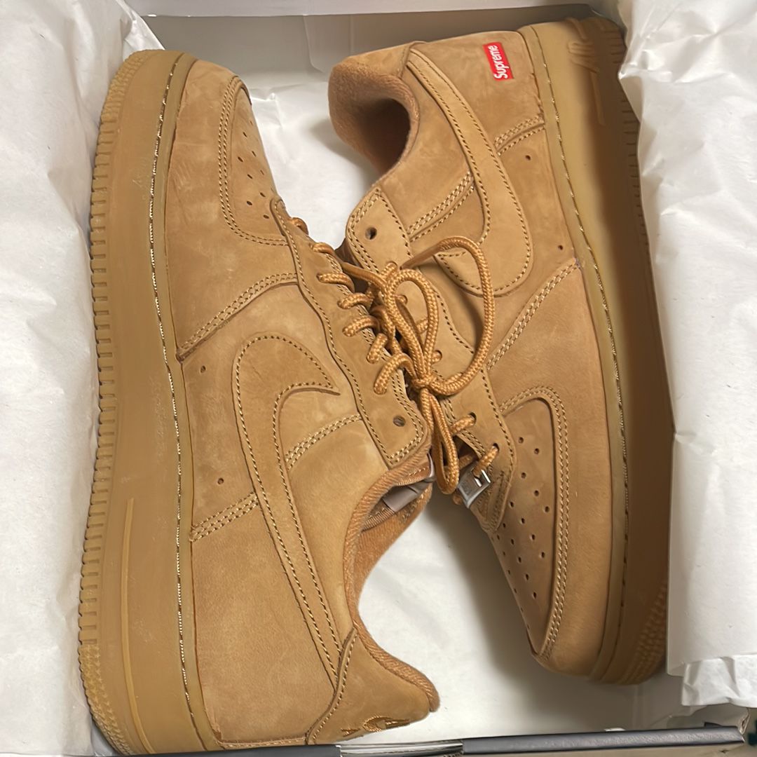 Supreme × Nike Air Force 1 Low "Flax/Wheat"