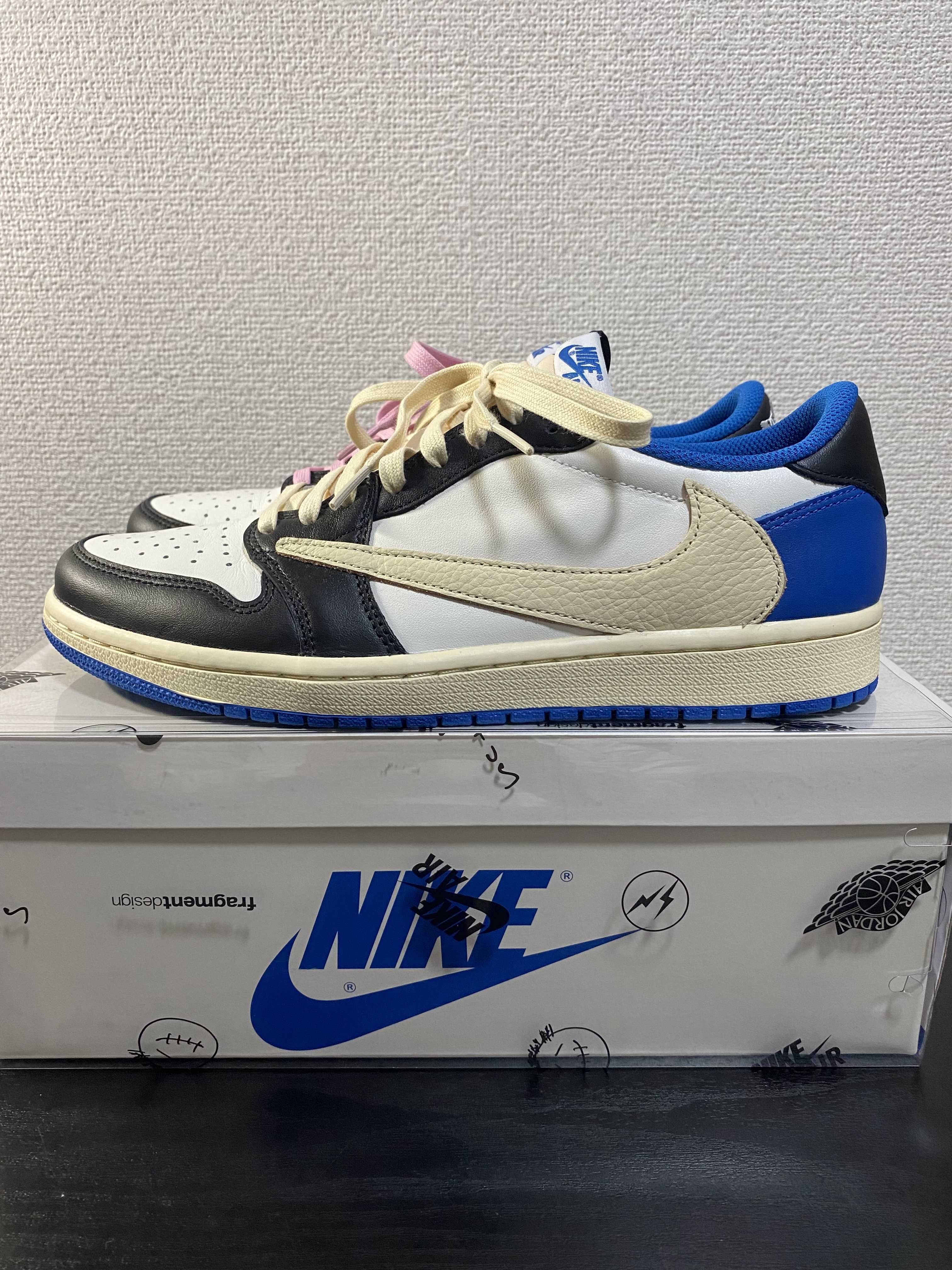 Travis Scott × fragment design × Nike Air Jordan 1 Low OG SP "Military Blue"