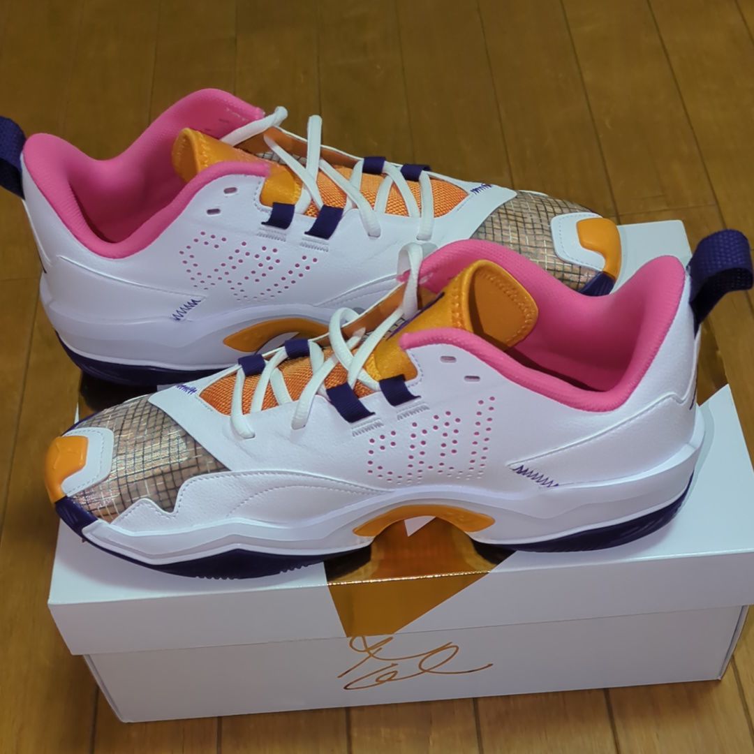 Nike Jordan One Take 4 "White/Canyon Gold/Pink Cycle/Court Purple"