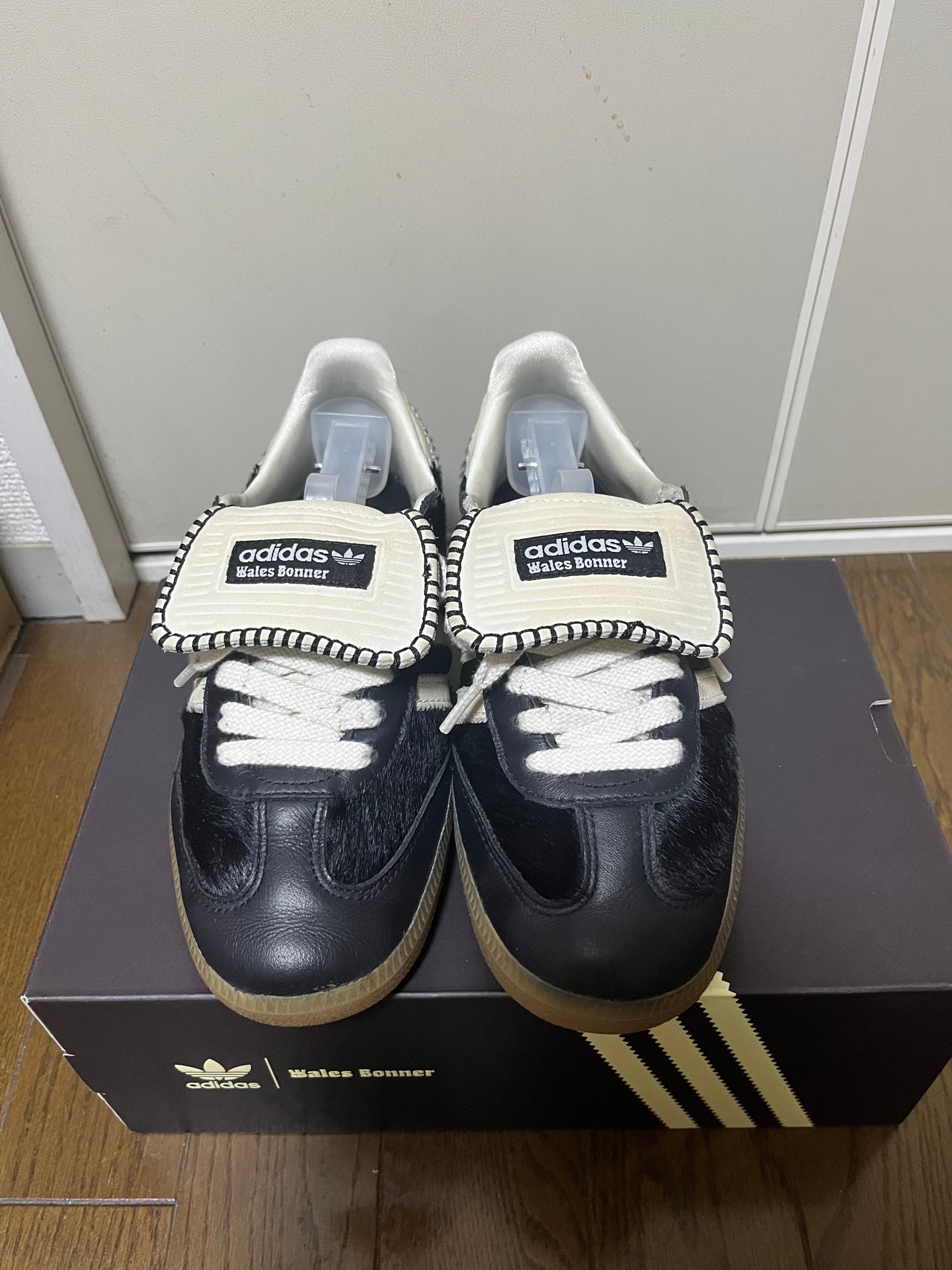 Wales Bonner × adidas Samba Pony Tonal Low "Core Black/Cream White"