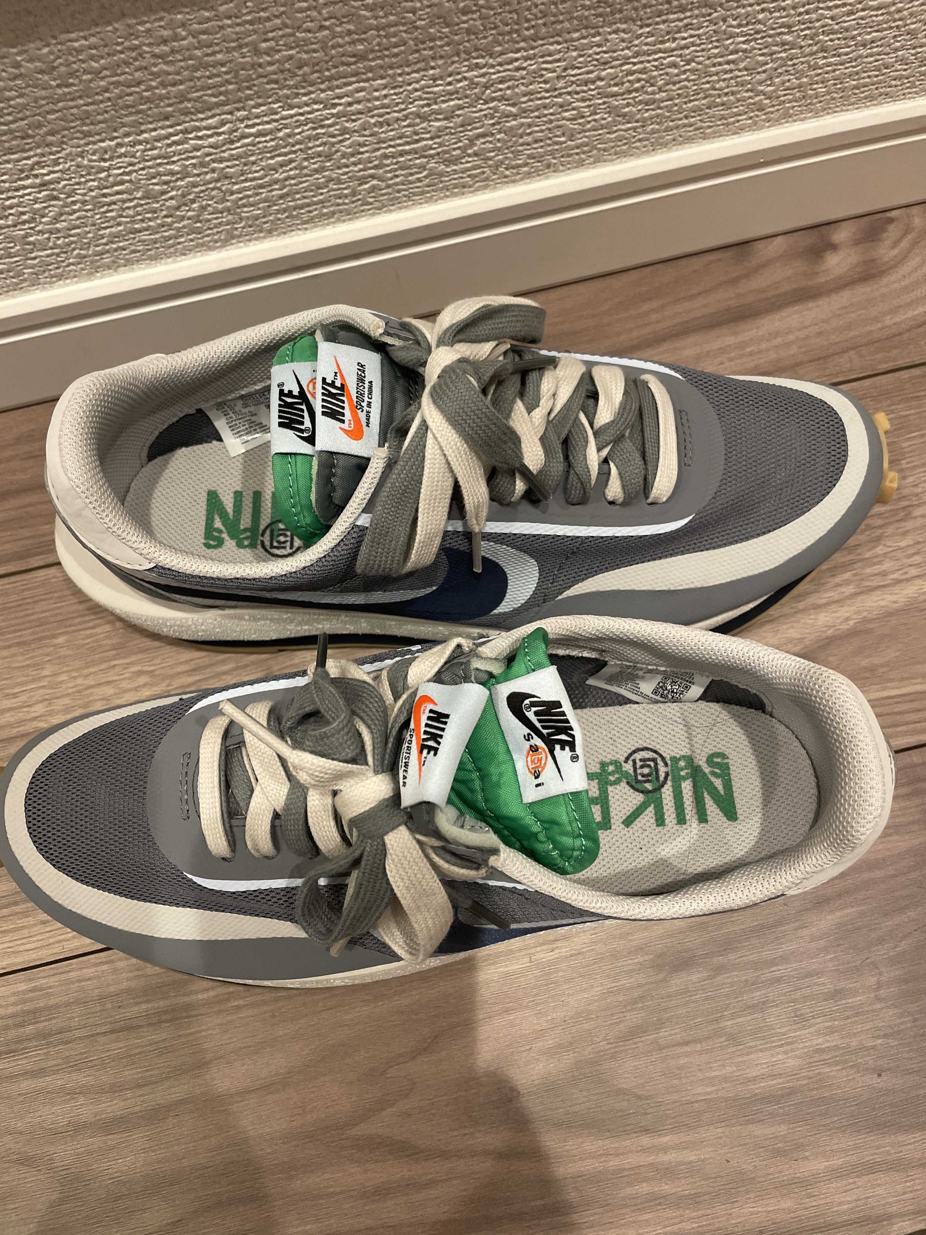 CLOT × Sacai × Nike LD Waffle "Grey Obsidian/Cool Grey"