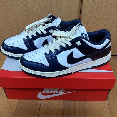 Nike Women's Dunk Low PRM "Midnight Navy and White"