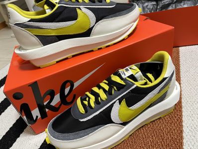 UNDERCOVER × sacai × Nike LD Waffle "Black/Sail-Dark Grey-Bright Citron"