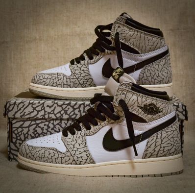 Nike GS Air Jordan 1 High OG "White Cement"