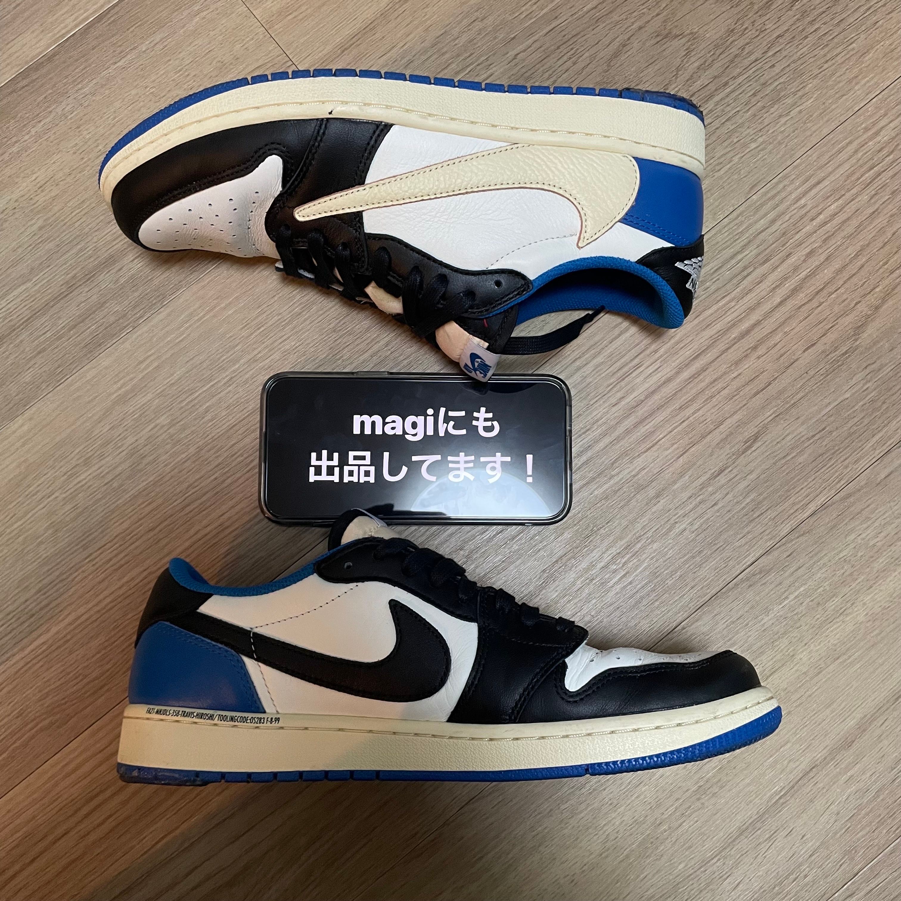 Travis Scott × fragment design × Nike Air Jordan 1 Low OG SP "Military Blue"