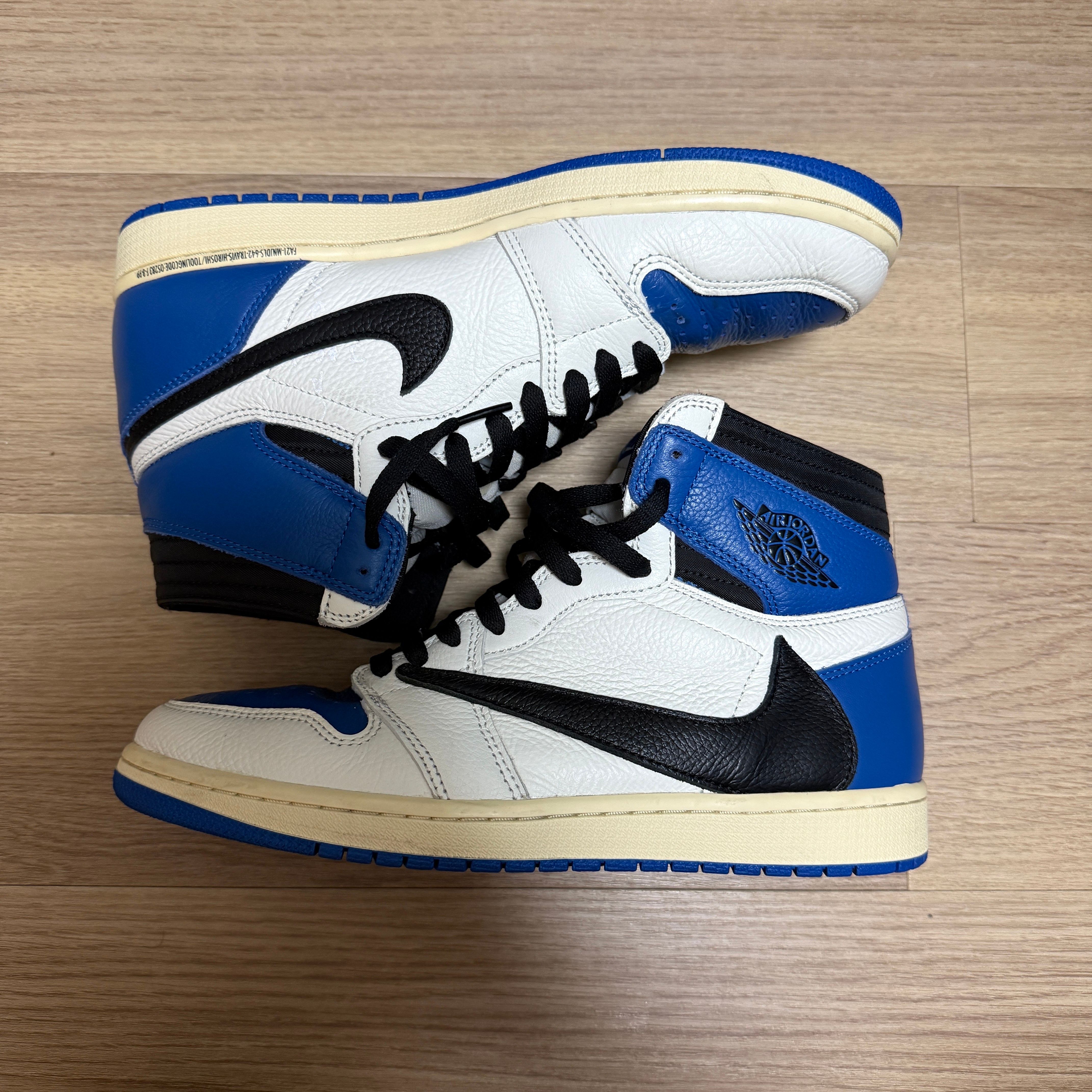 Travis Scott × fragment design × Nike Air Jordan 1 Retro High OG SP "Military Blue"