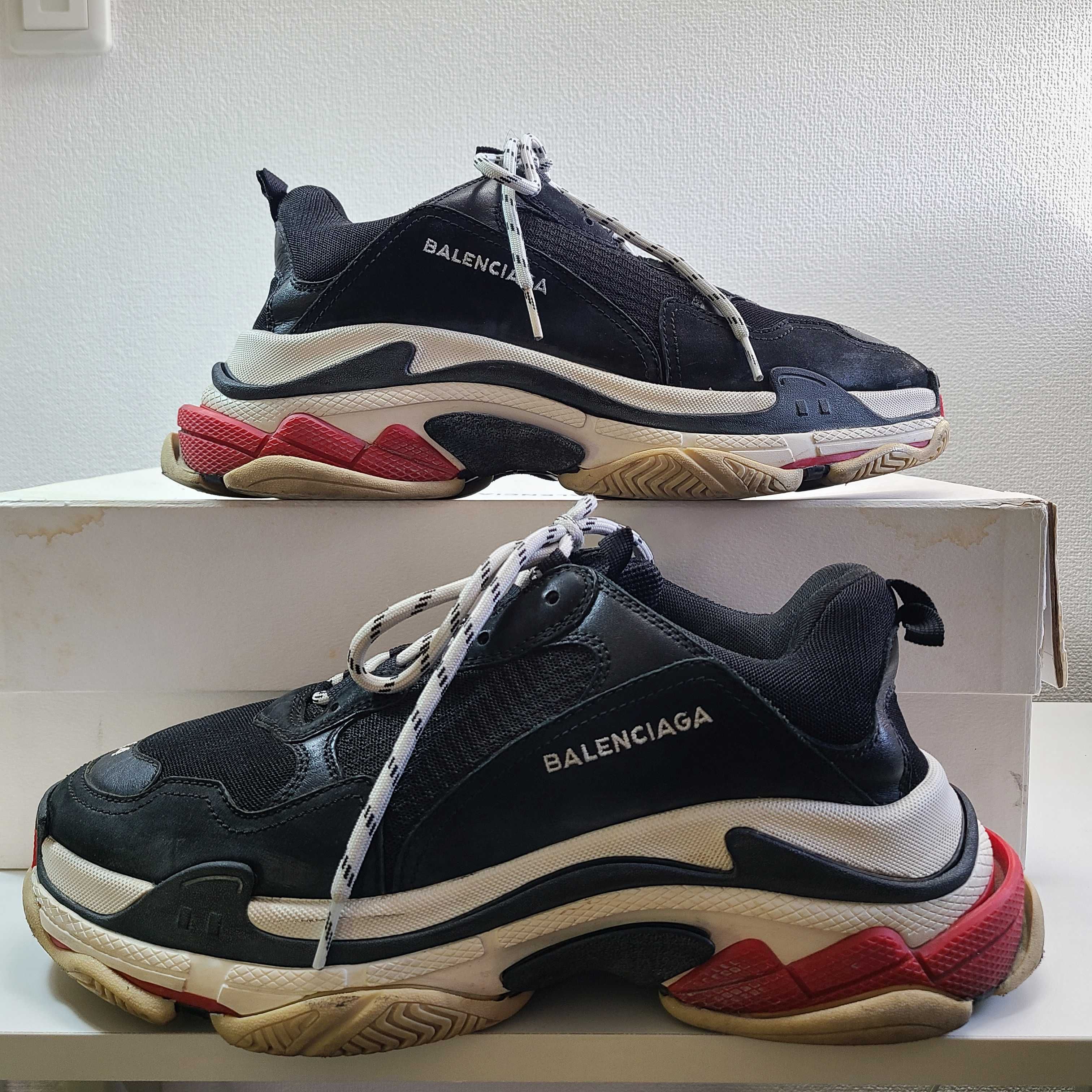BALENCIAGA Triple S "Black/Red"