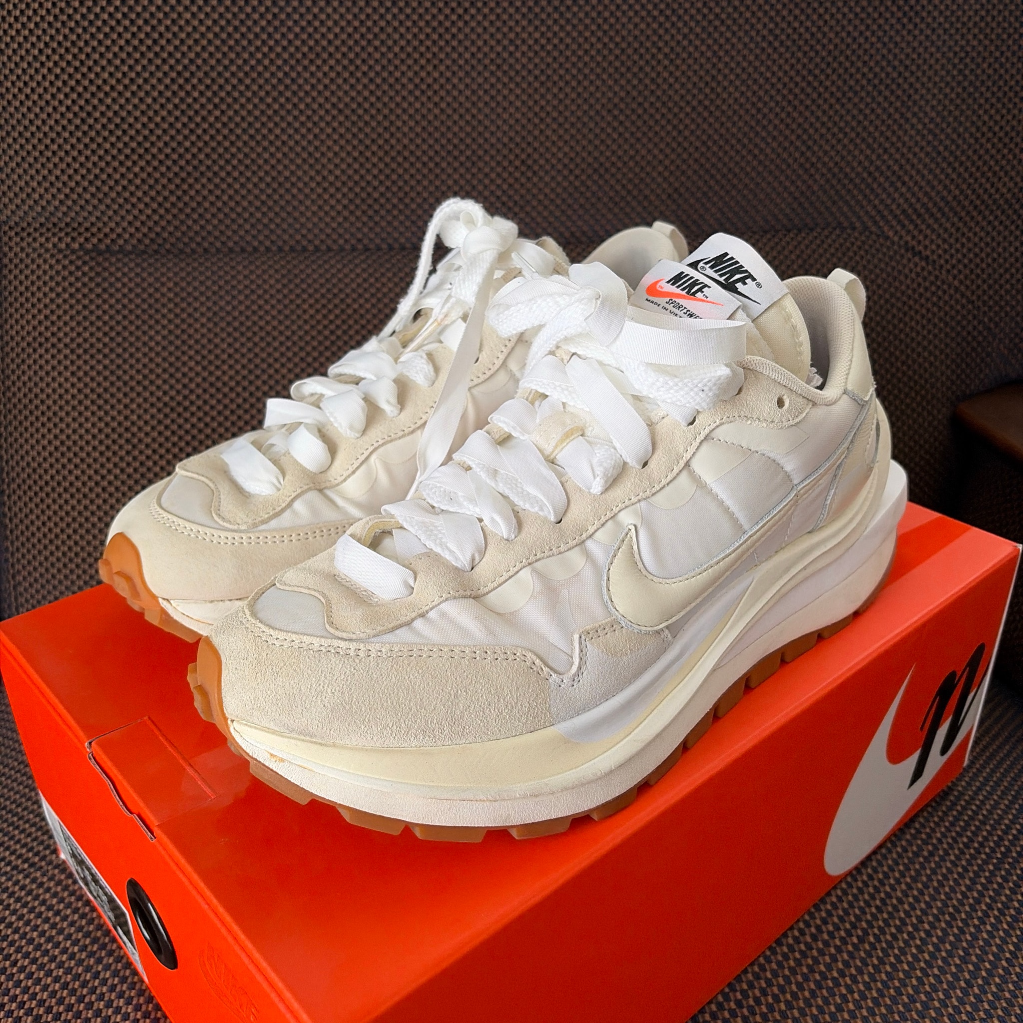 sacai × Nike Vapor Waffle "White Gum"