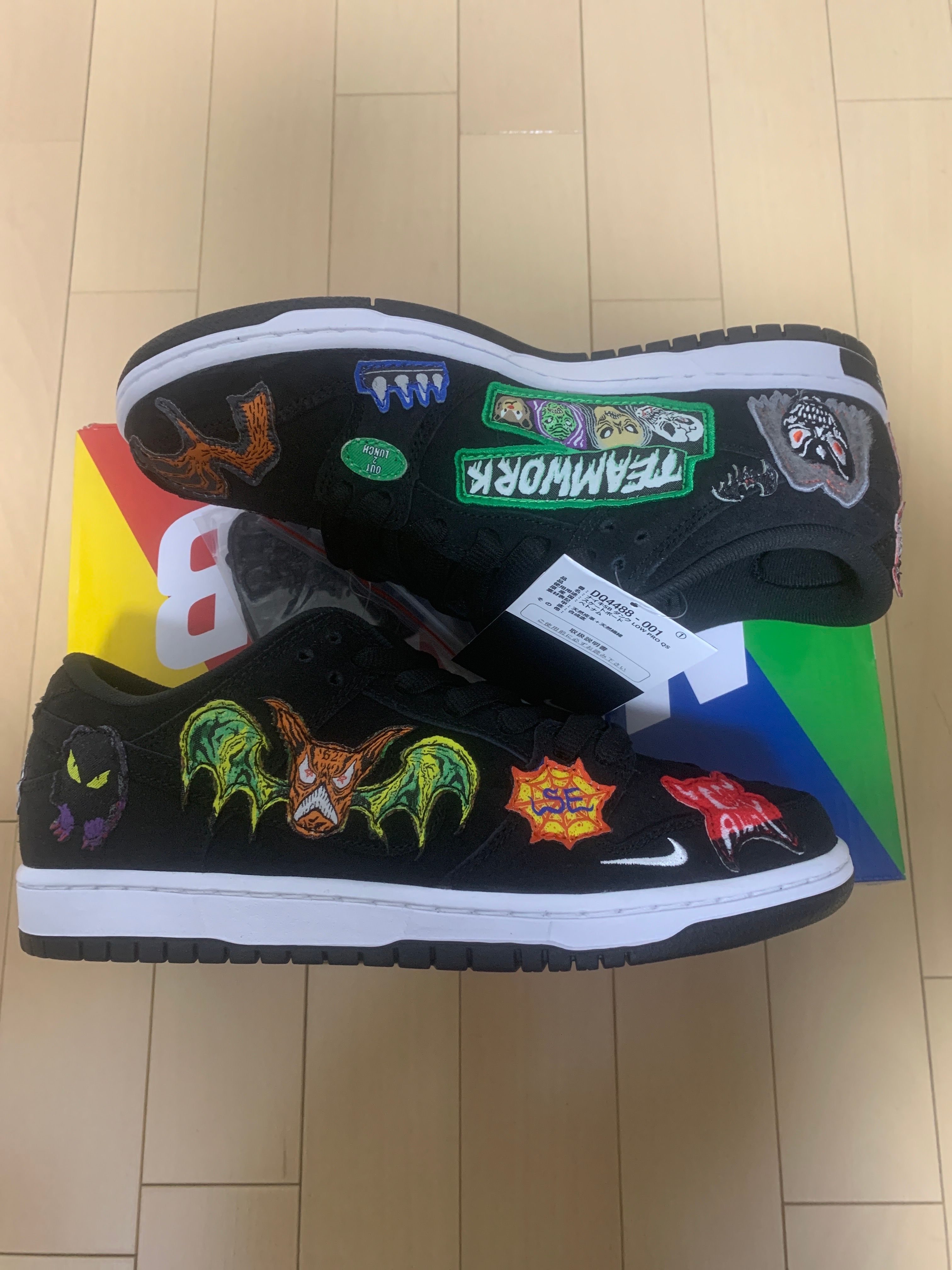 Neck face × Nike SB Dunk Low "Black/White/Multi Color"