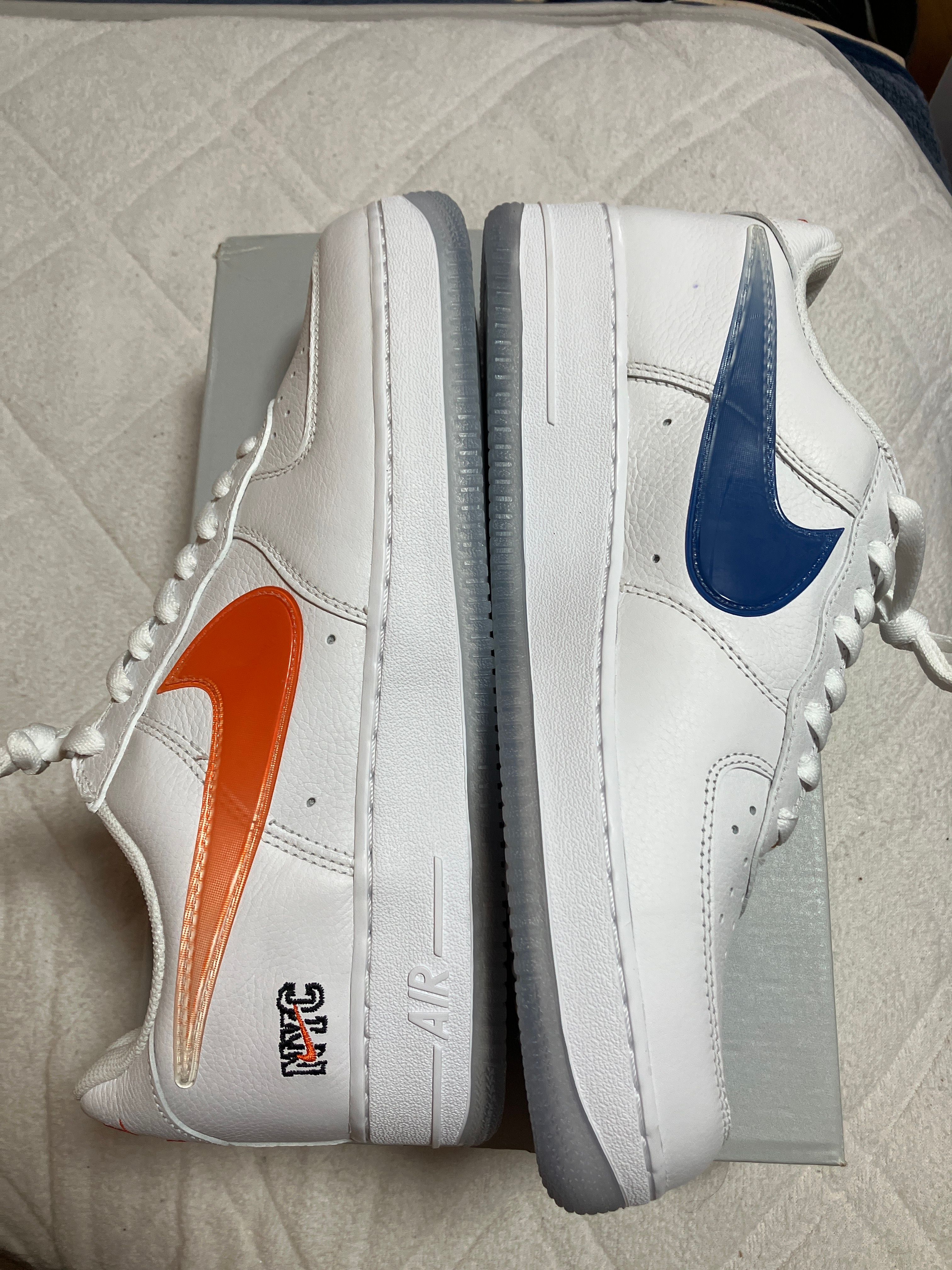 KITH × Nike Air Force 1 Low "White/Rush Blue/White/Brilliant Orange"