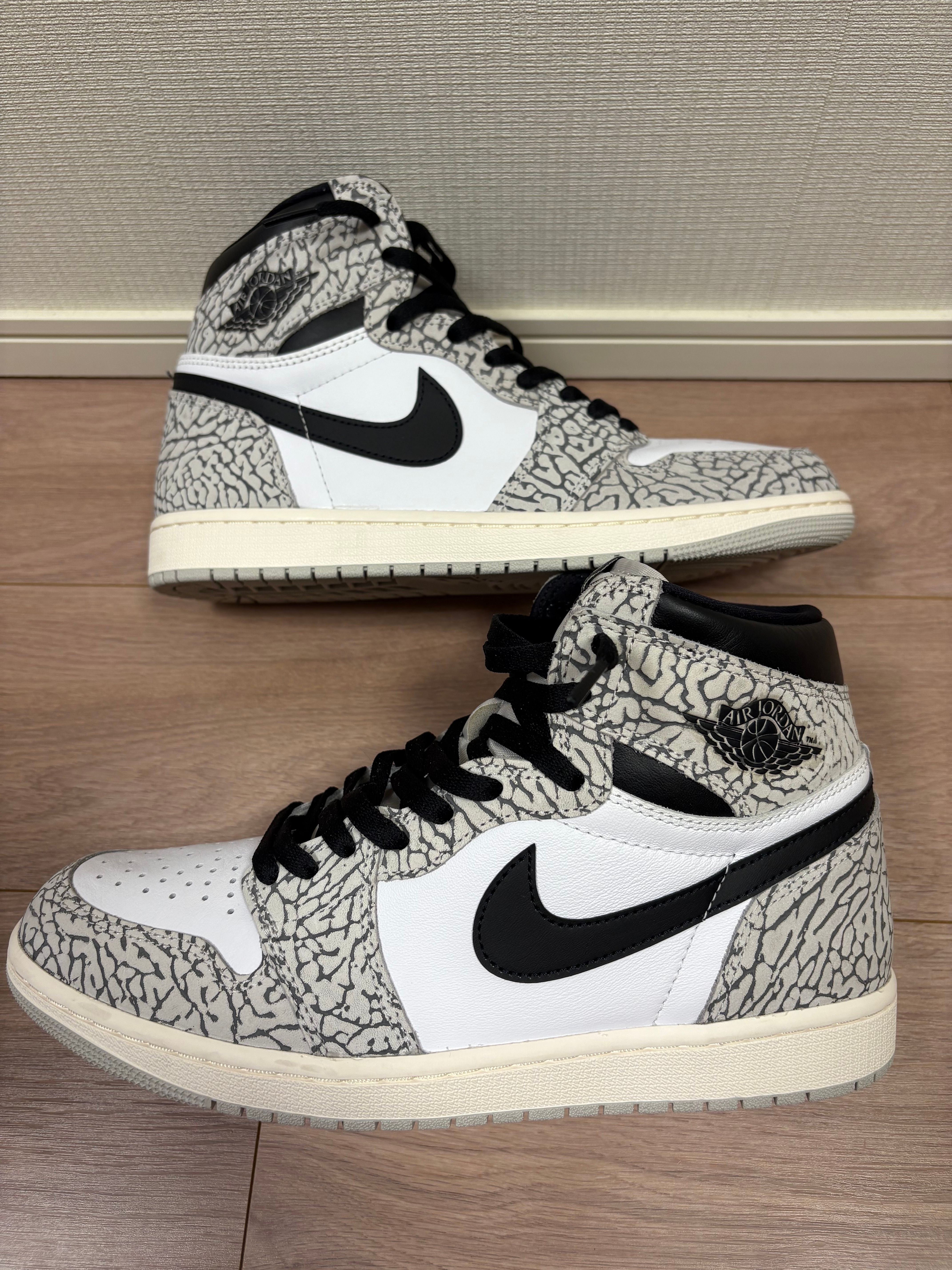 中古ナイキ エアジョーダン1 ハイ OG \"ホワイトセメント/サファリ\" Nike Air Jordan 1 High OG 