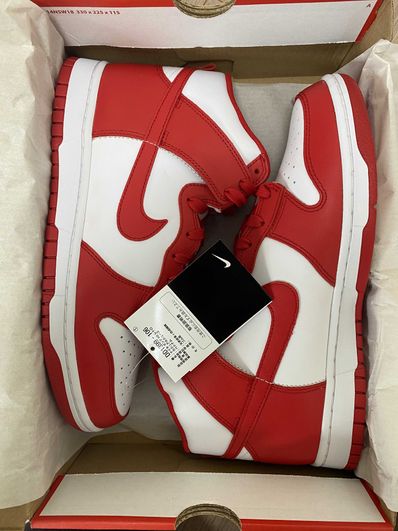 Nike Dunk High "Championship White and Red"