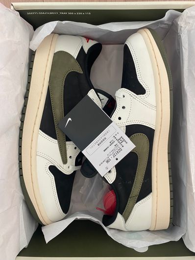 Travis Scott × Nike Women's Air Jordan 1 Low OG "Medium Olive"